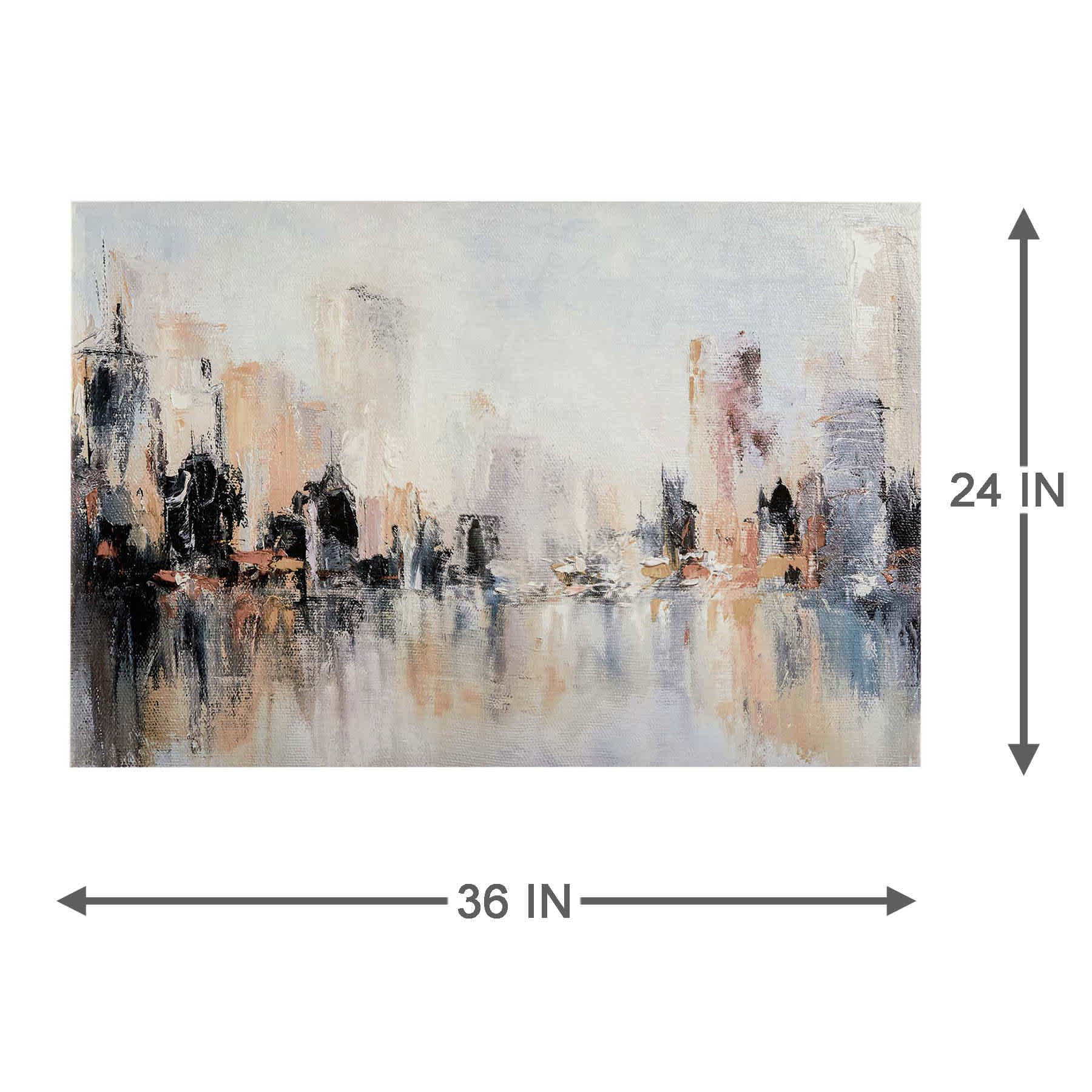 Abstract Cityscape Canvas Wall Art, 24x36