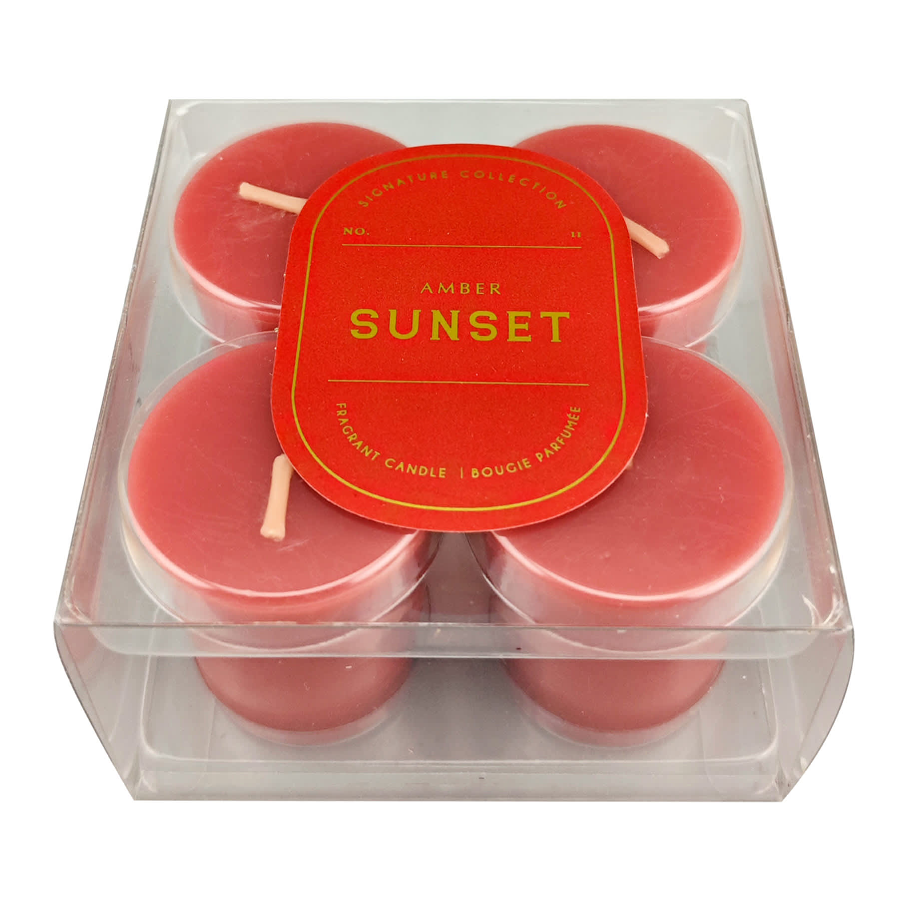4-Pack Amber Sunset Scented Votive Candles