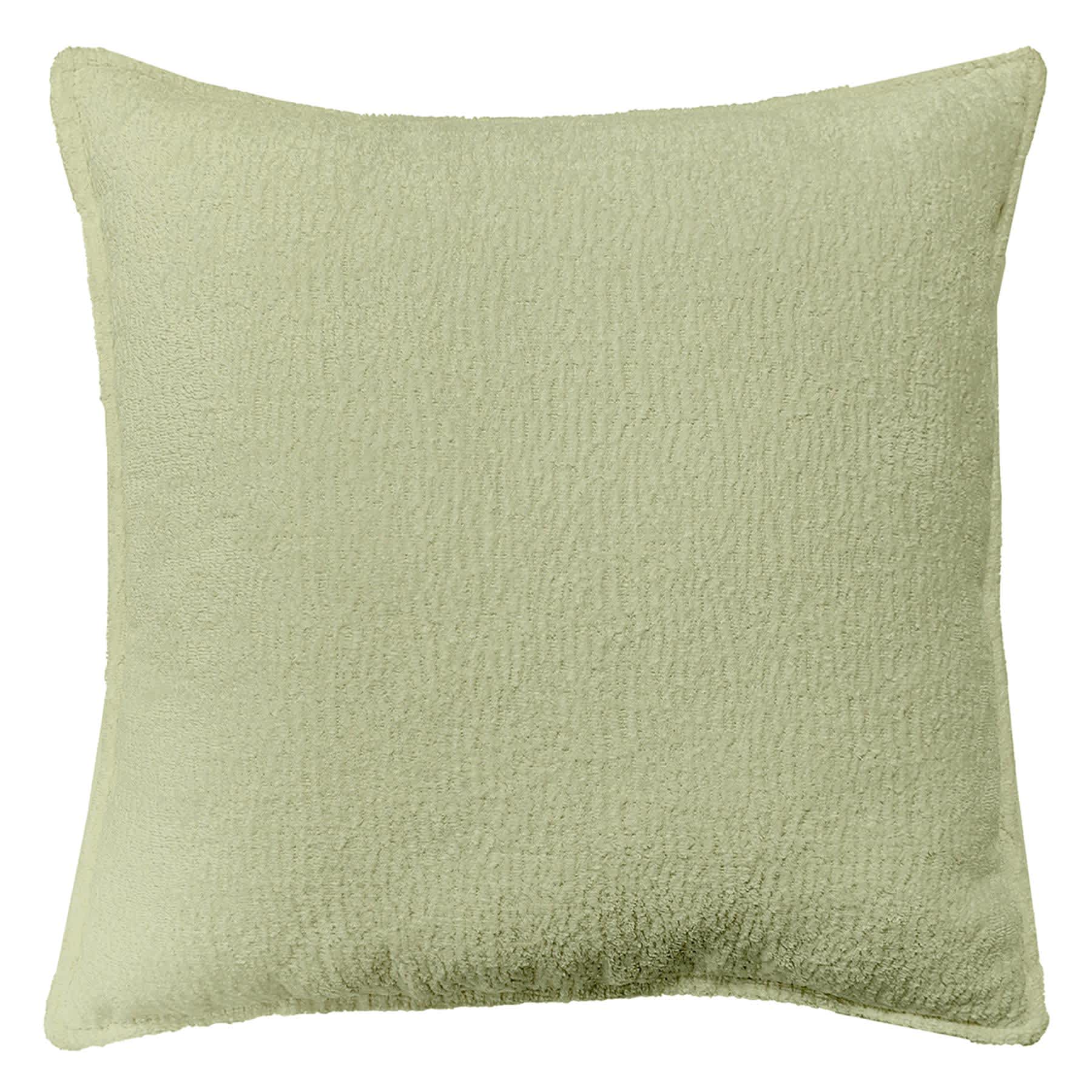 2-Pack Green Textured Chenille Throw Pillows, 18"