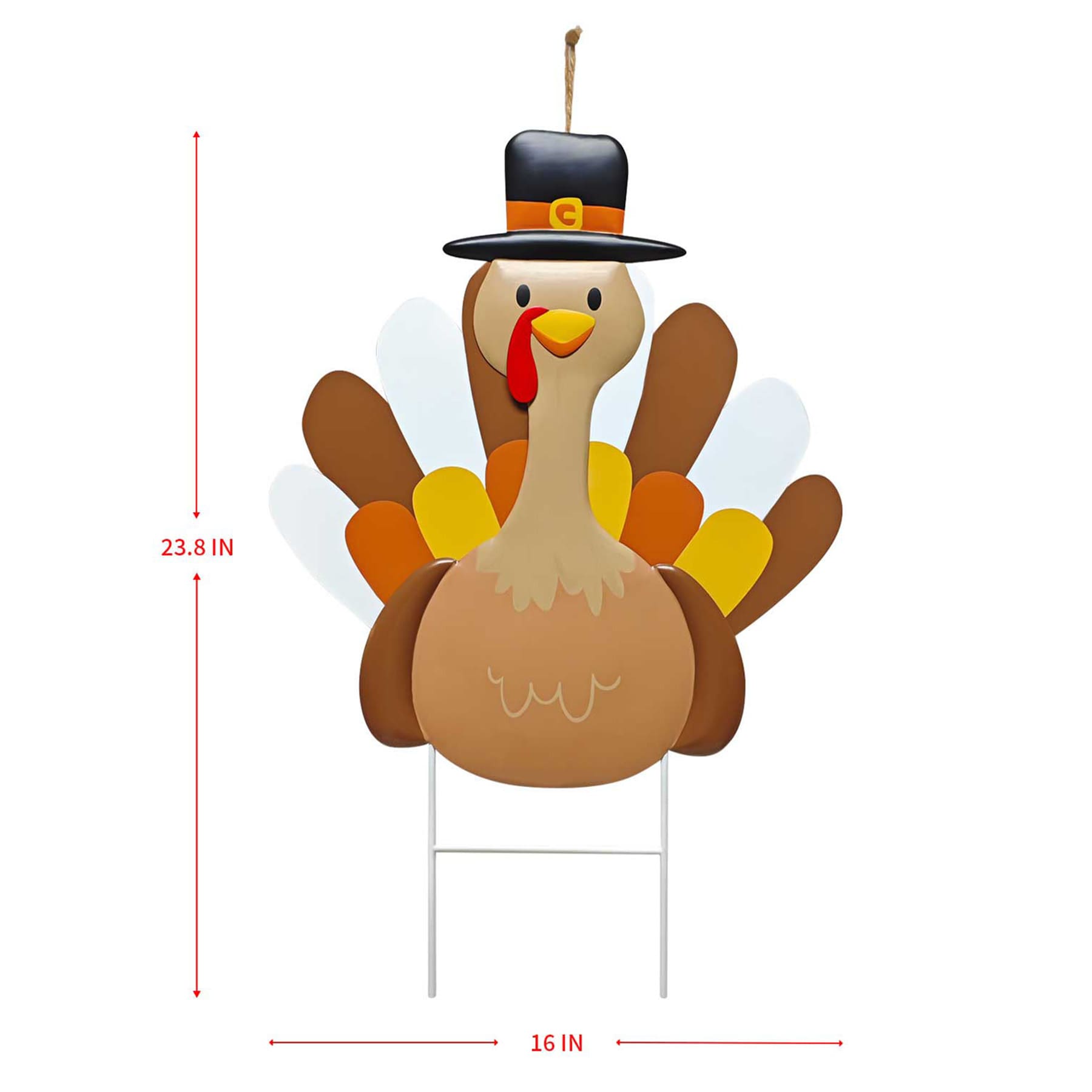 Homespun Harvest Turkey Stake, 24"