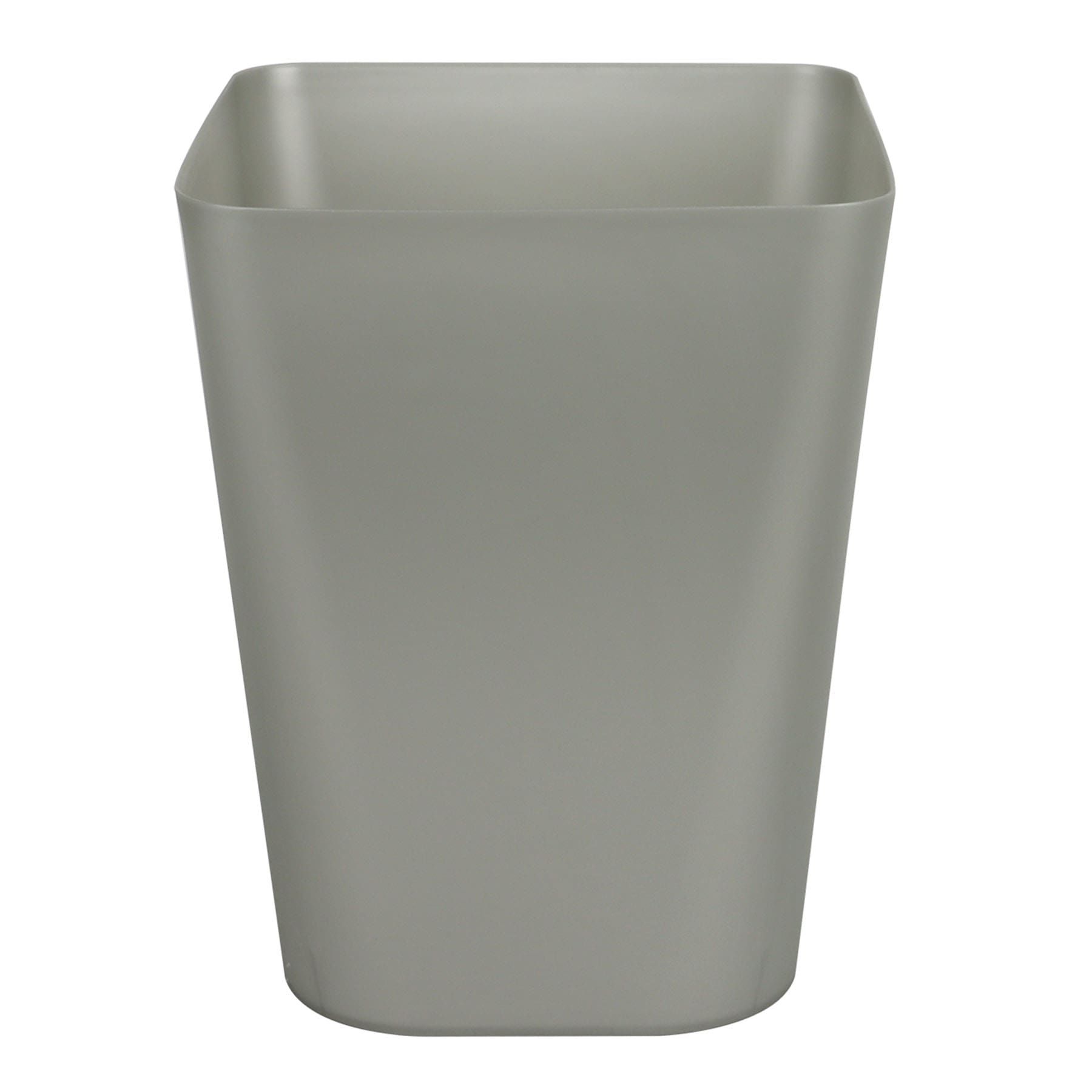 Silver Square Rim Wastebasket, 11.8"