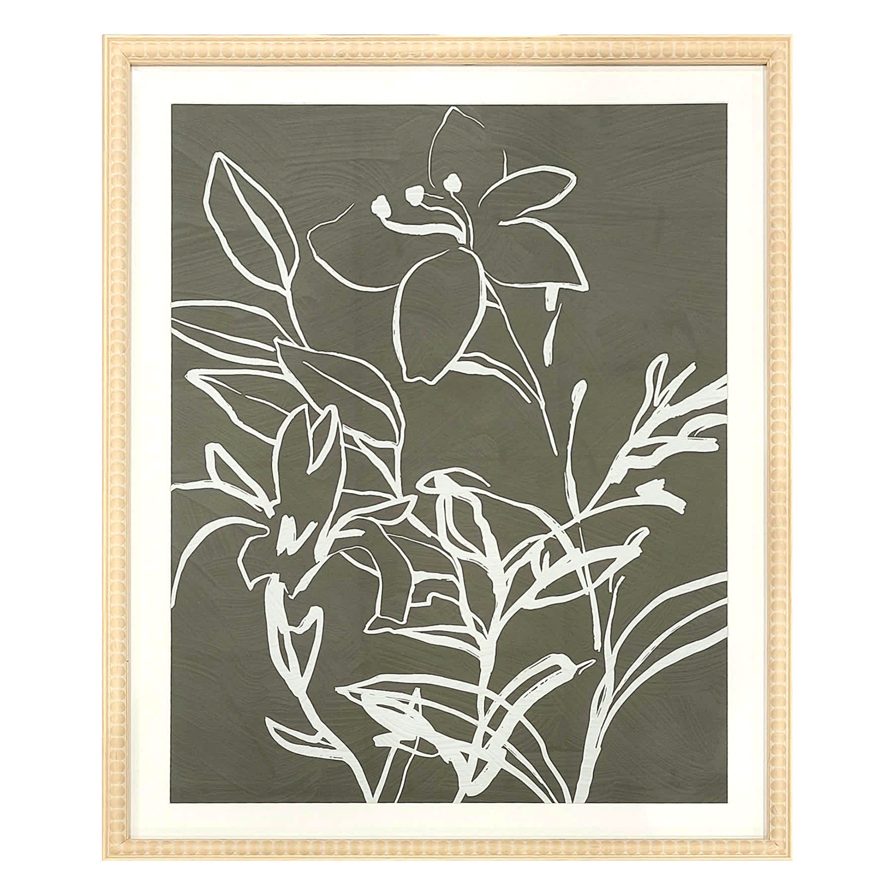 Soul Searcher Glass Framed Floral Sketch Wall Art, 25x31