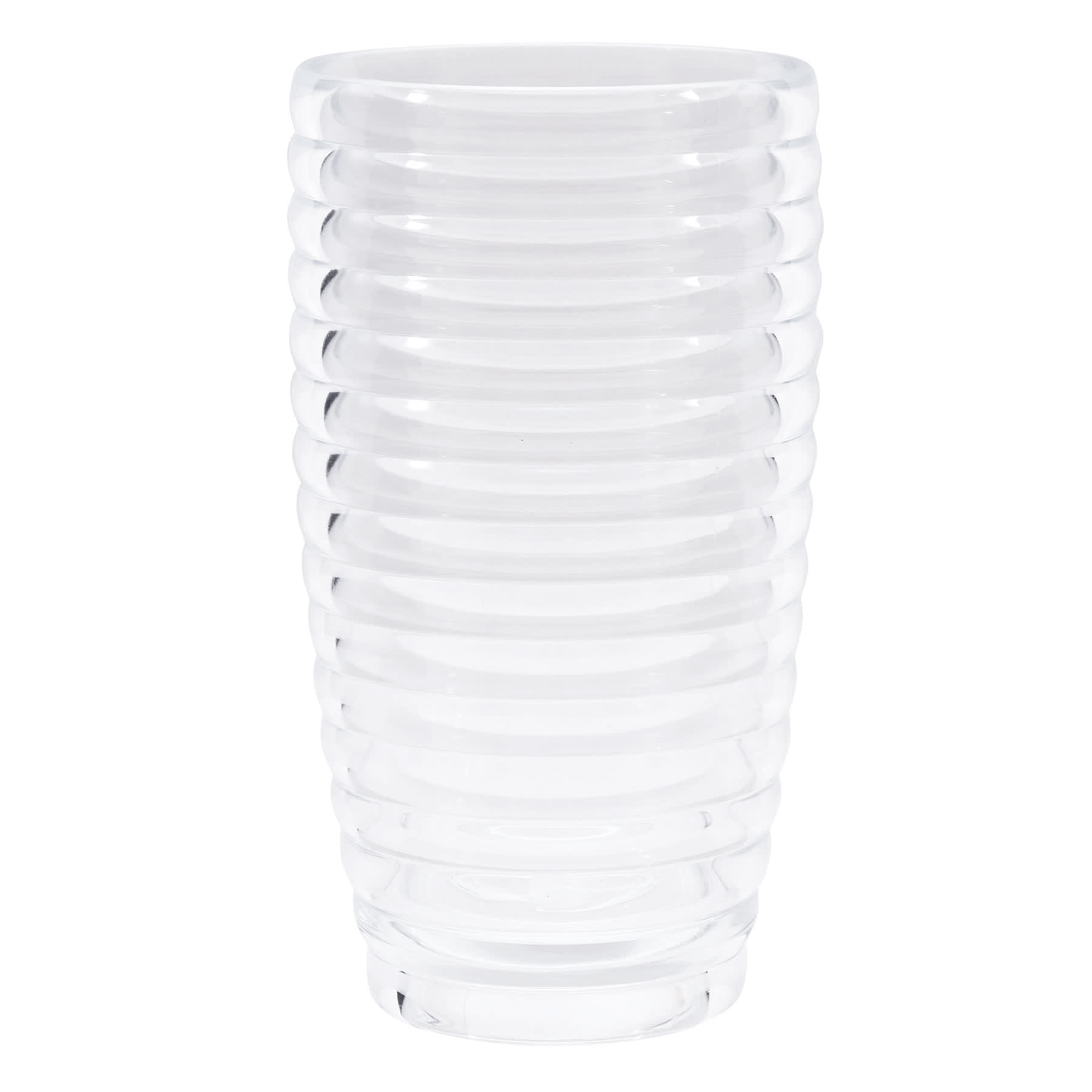 Clear Acrylic Ring Patterned Highball Glass
