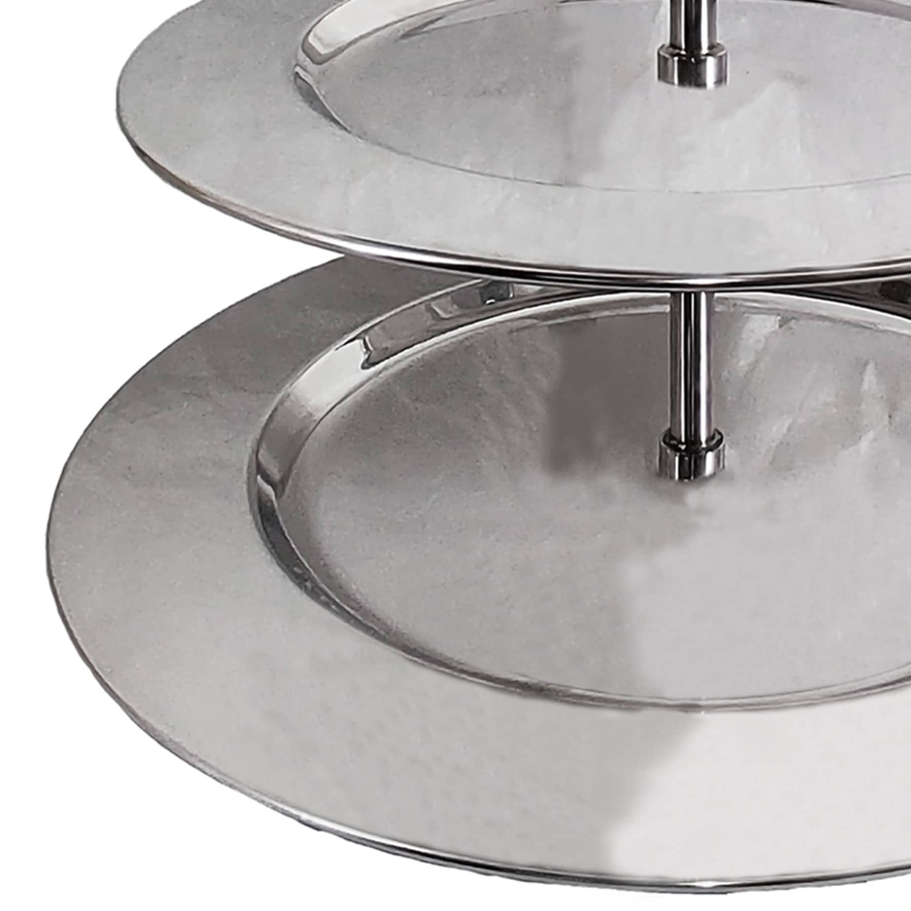 Silver 3-Tier Round Wedding Server