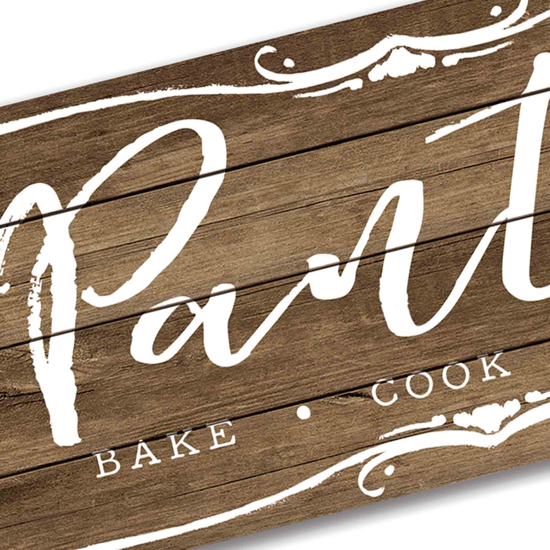 Pantry Wooden Plank Wall Sign, 8x24