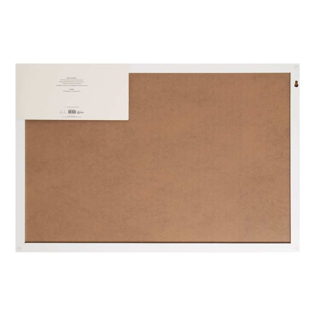 White Wooden Frame Magnetic Monthly Dry Erase Board with To Do Notes, 20x30
