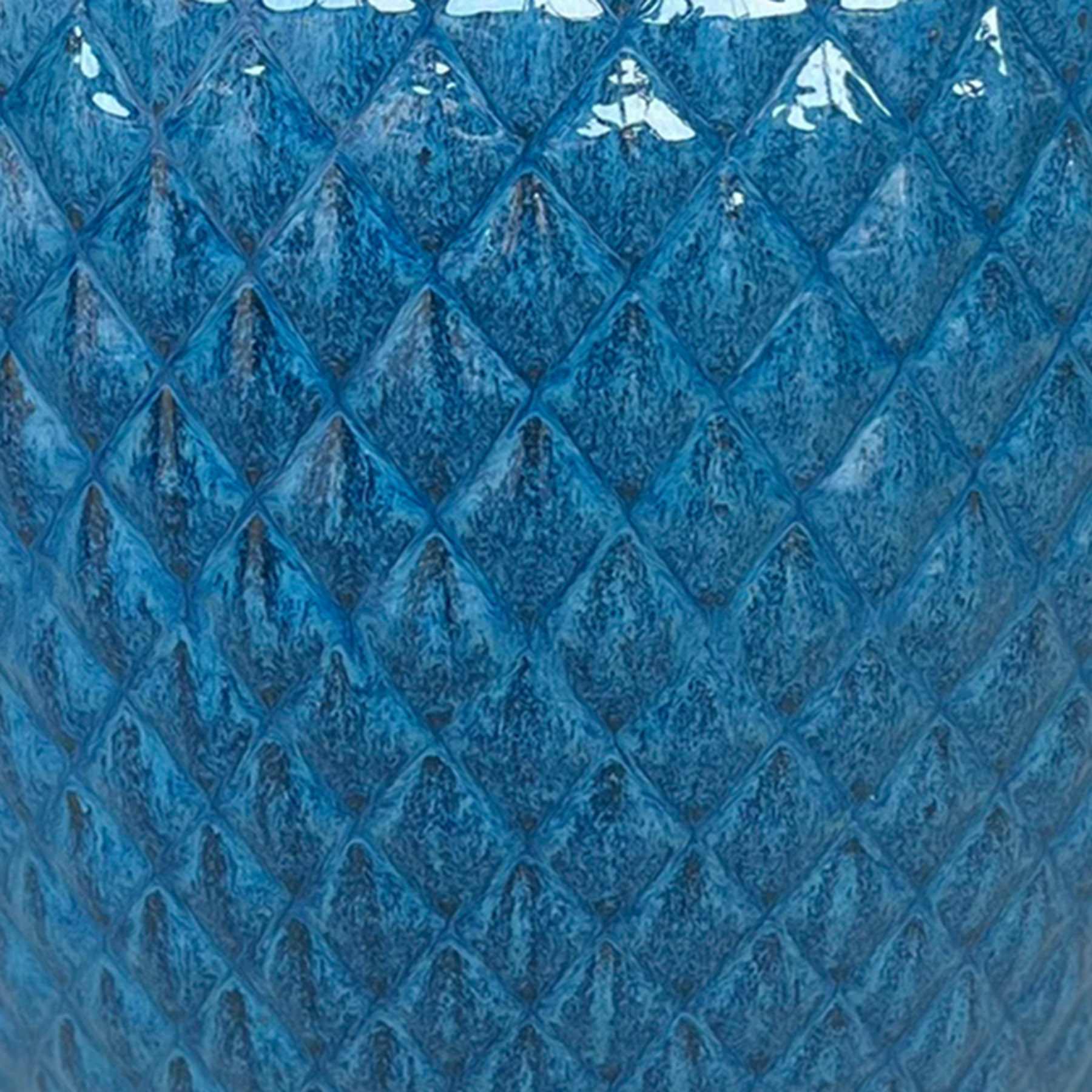 Halsey Blue Ceramic Jar Outdoor Planter, Medium