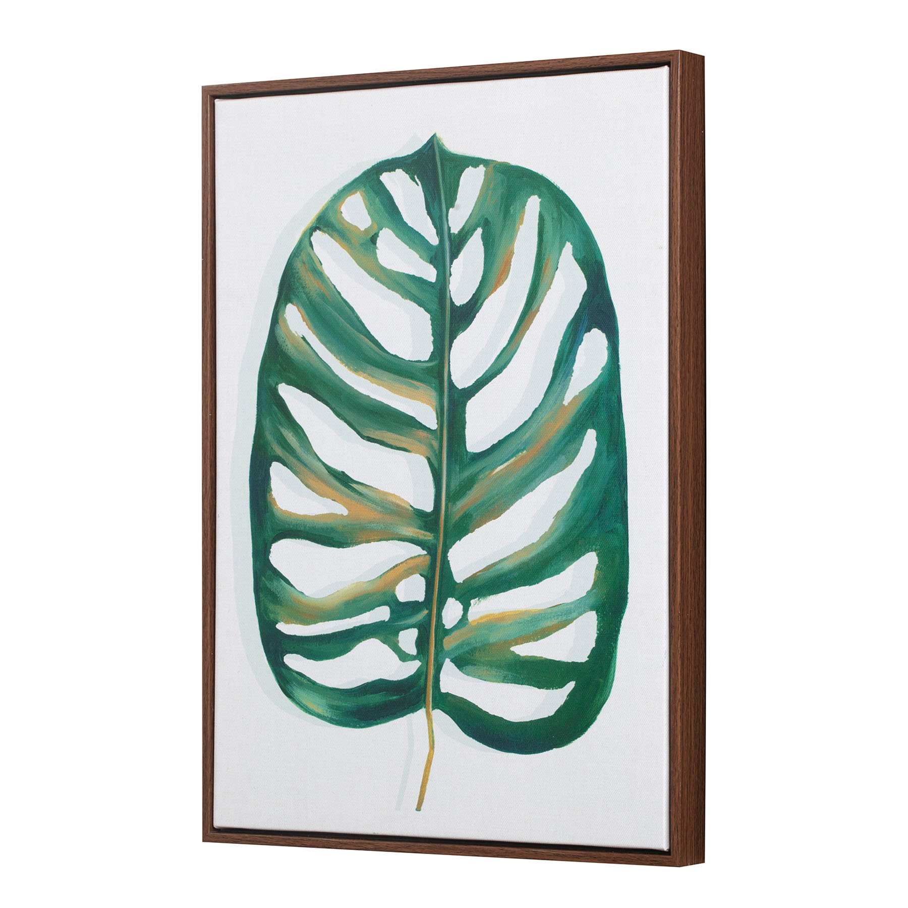 Found & Fable Framed Leaf Canvas Wall Art, 12x16