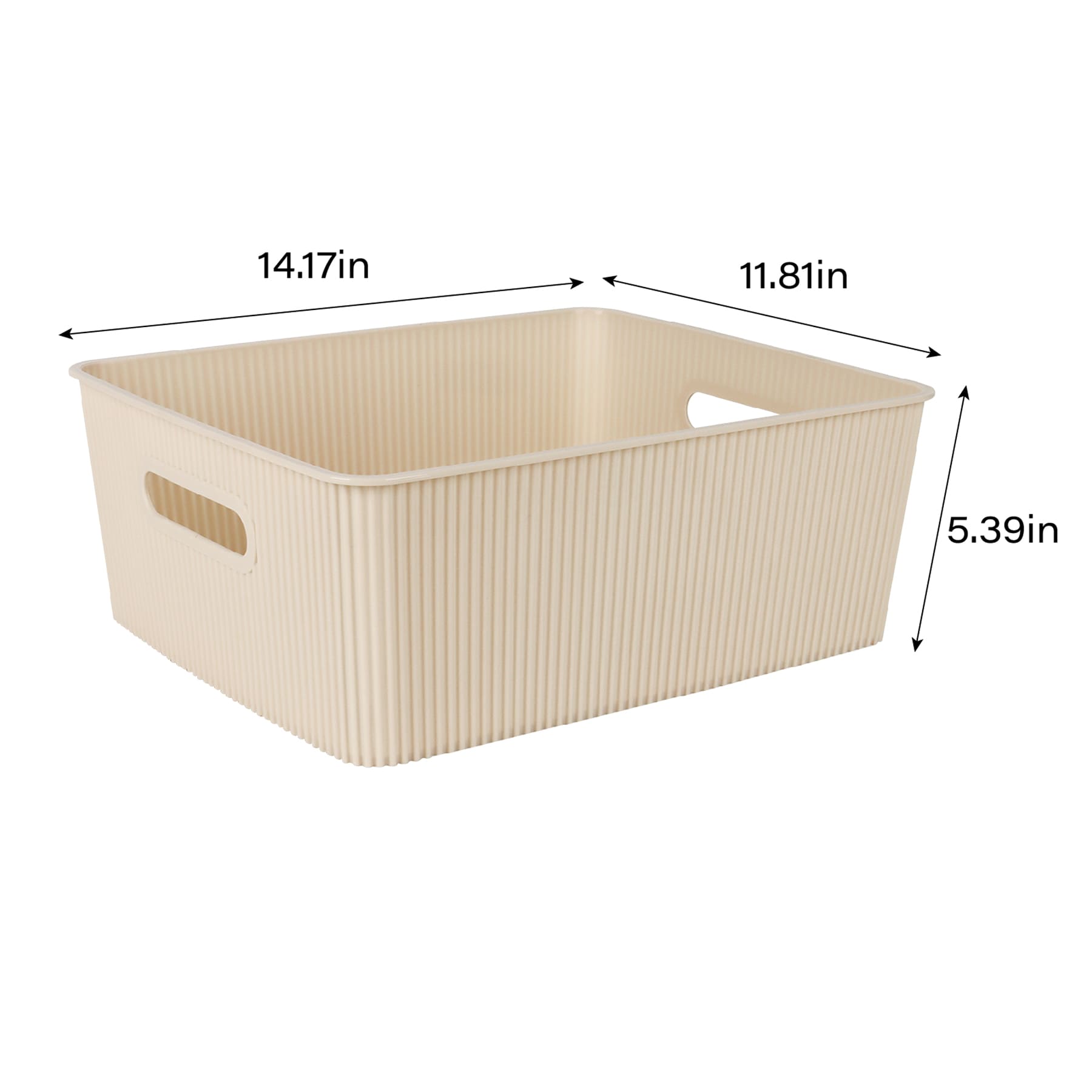 Doric Tan Storage Basket, Medium