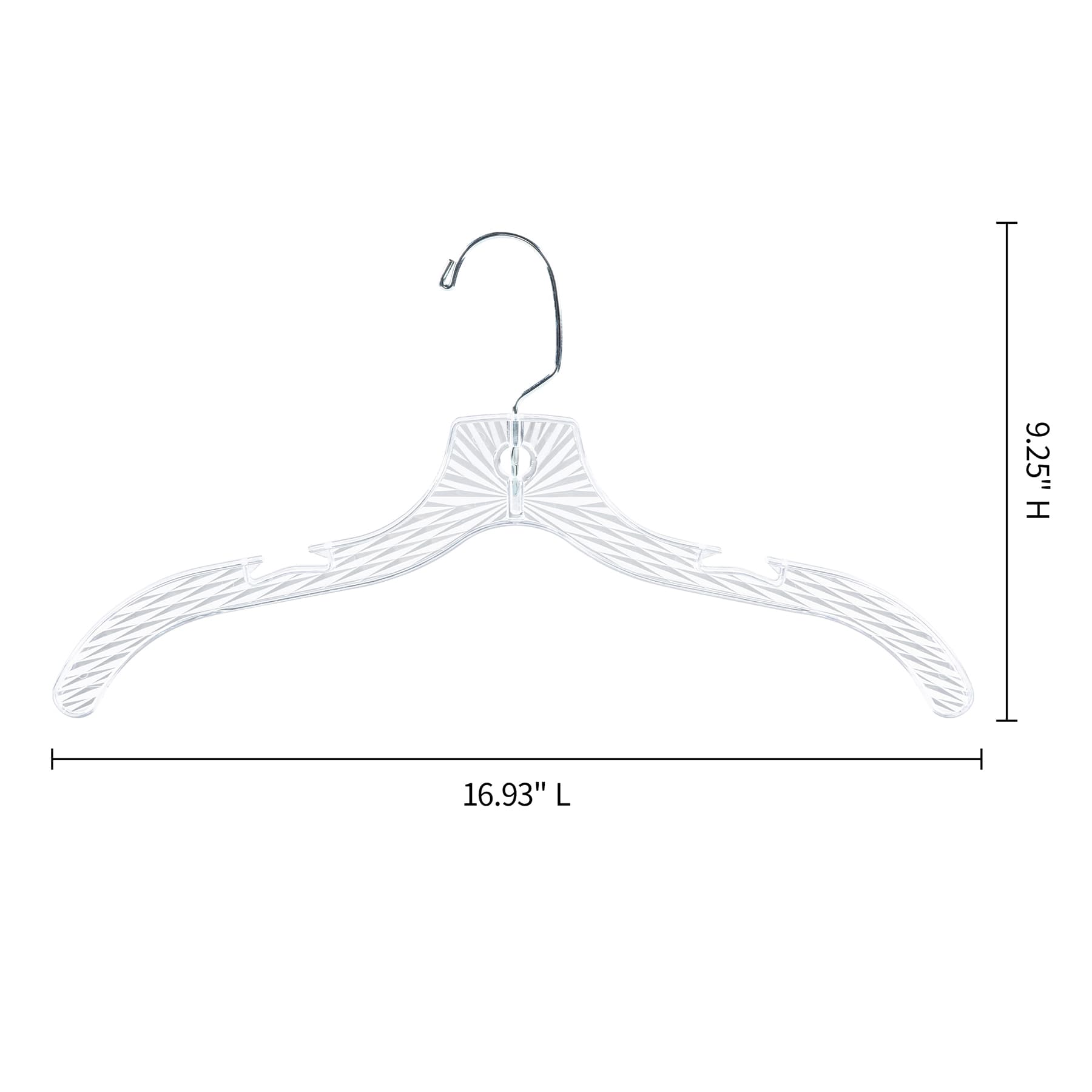 5-Piece Blouse Hangers, Crystal