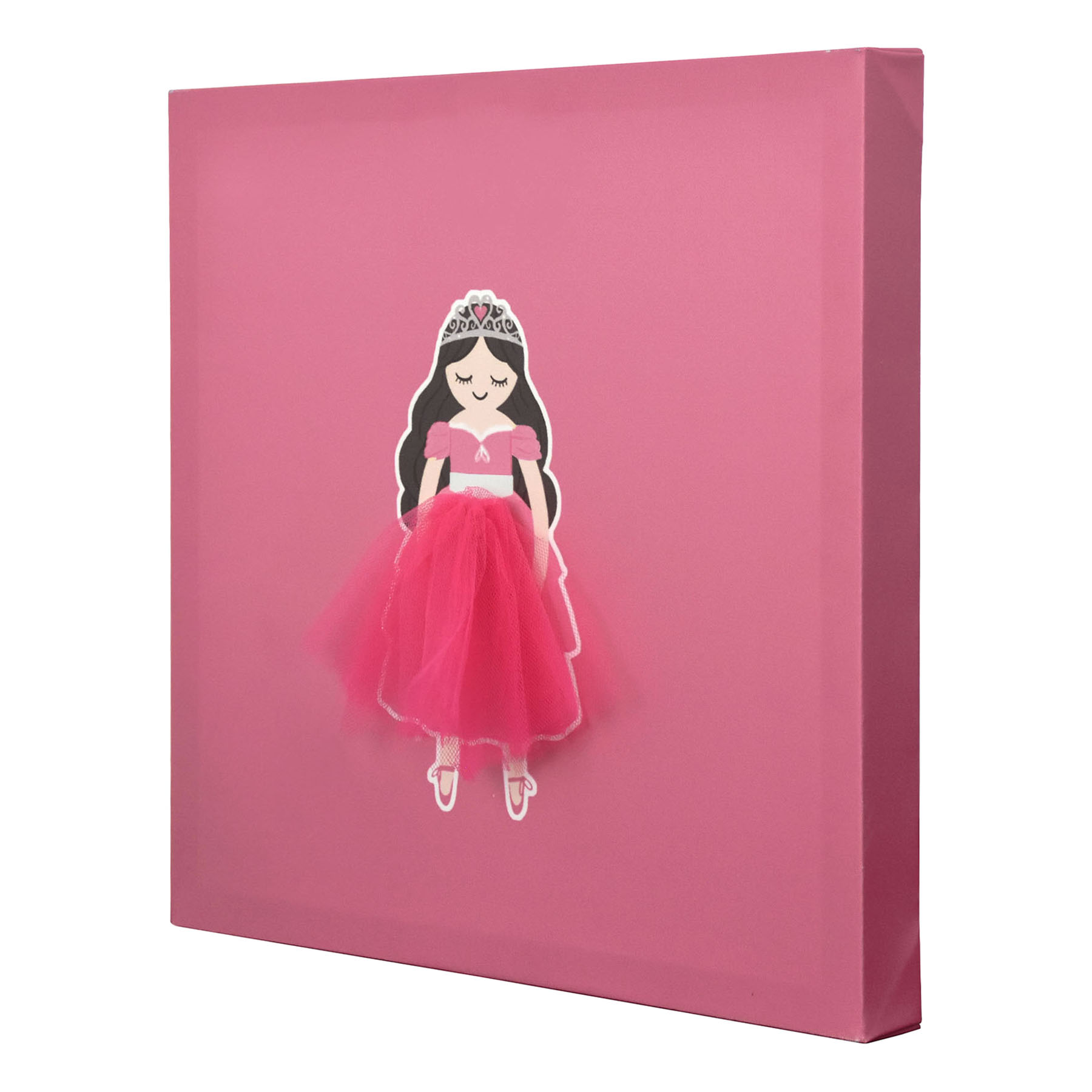 Tiny Dreamers Hot Pink Princess Canvas Wall Art, 12"