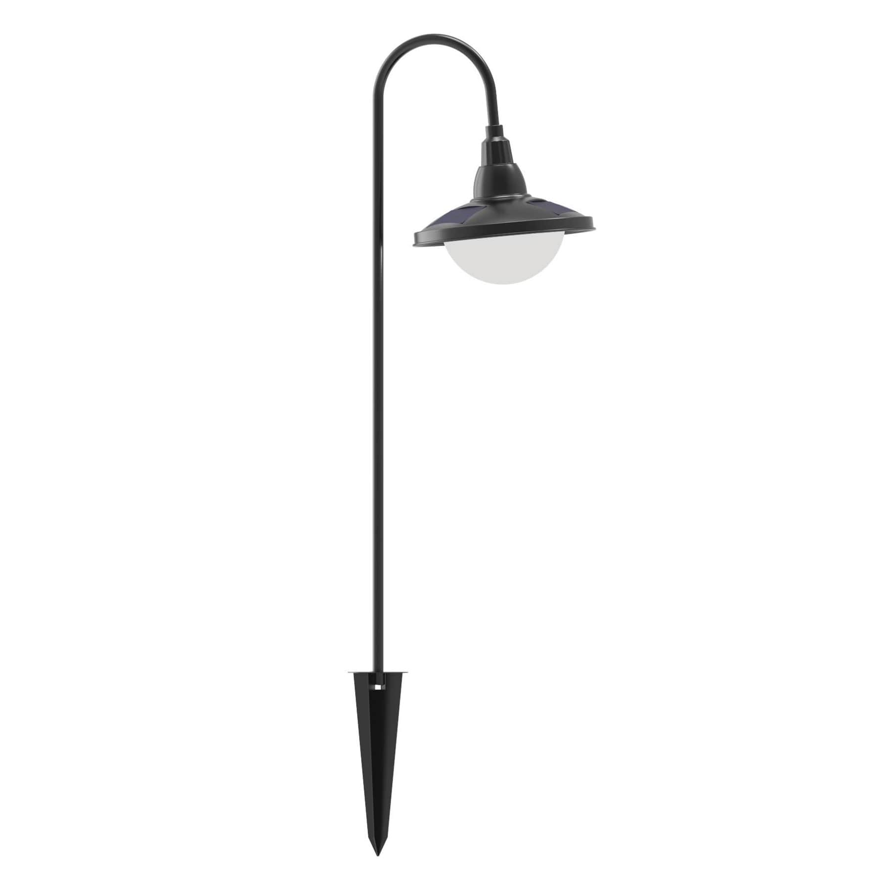 6.5-Lumen Solar Black Down Pathway Light