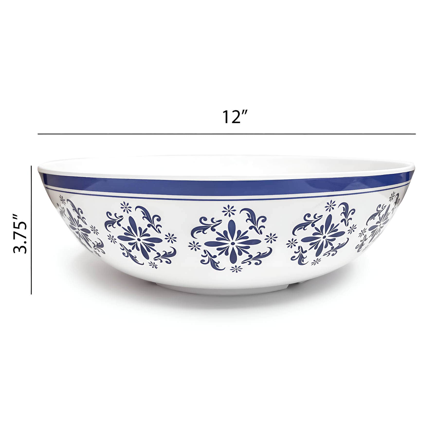 Blue Mosaic Serving Bowl, 12"