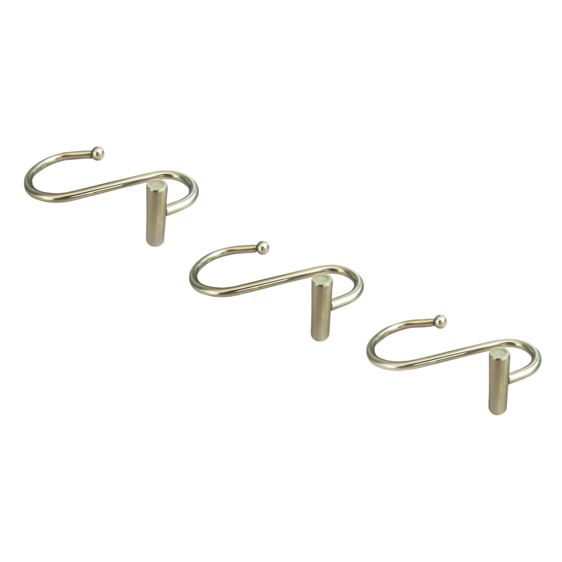 12-Pack Primo S Shaped Shower Hooks, Satin
