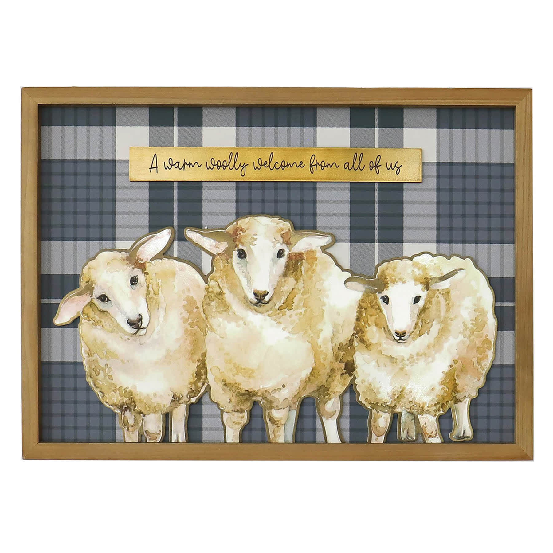 Honeybloom a Warm Wooly Welcome from All of Us Wall Art, 24x18