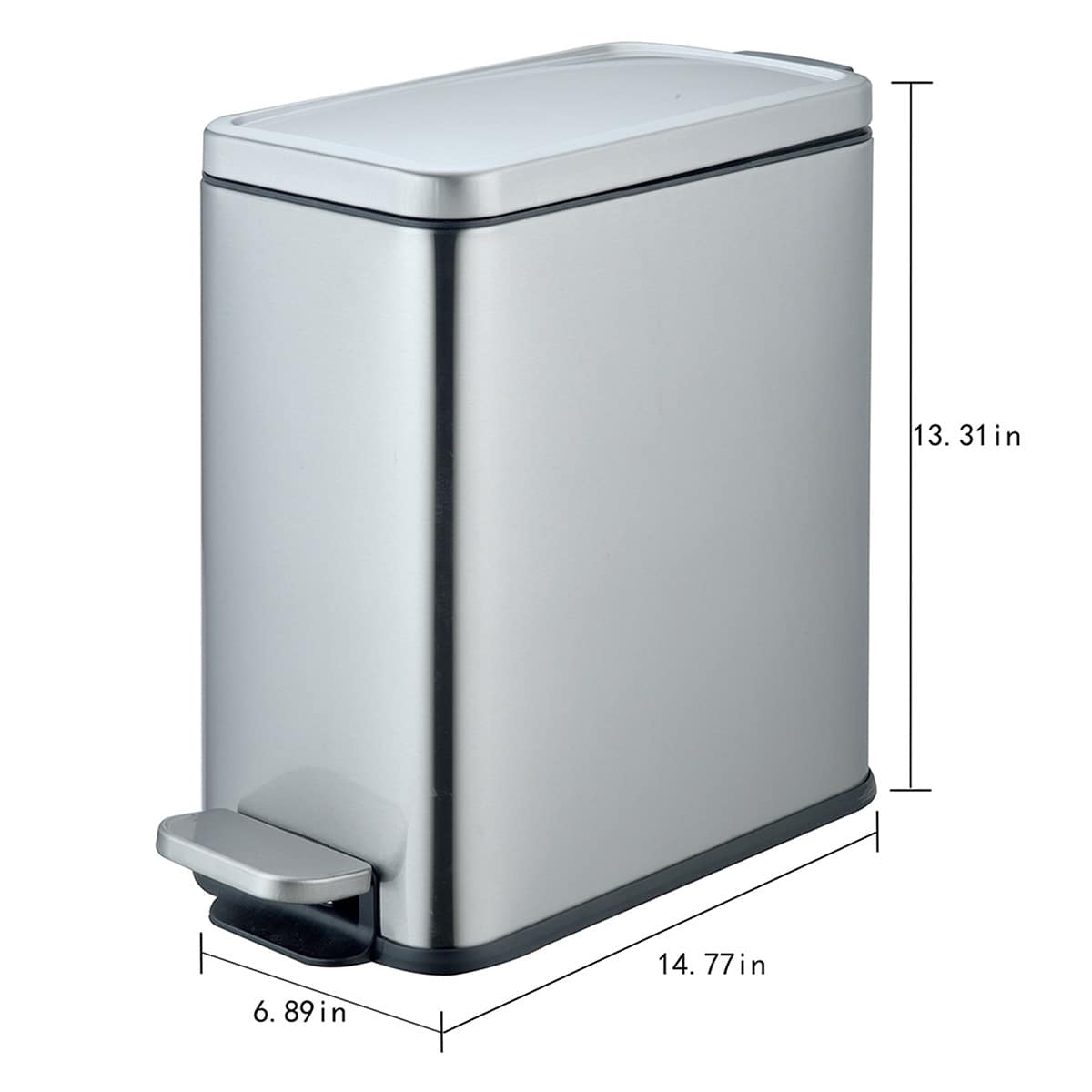 Stainless Steel Step Trash Bin, 9.7l