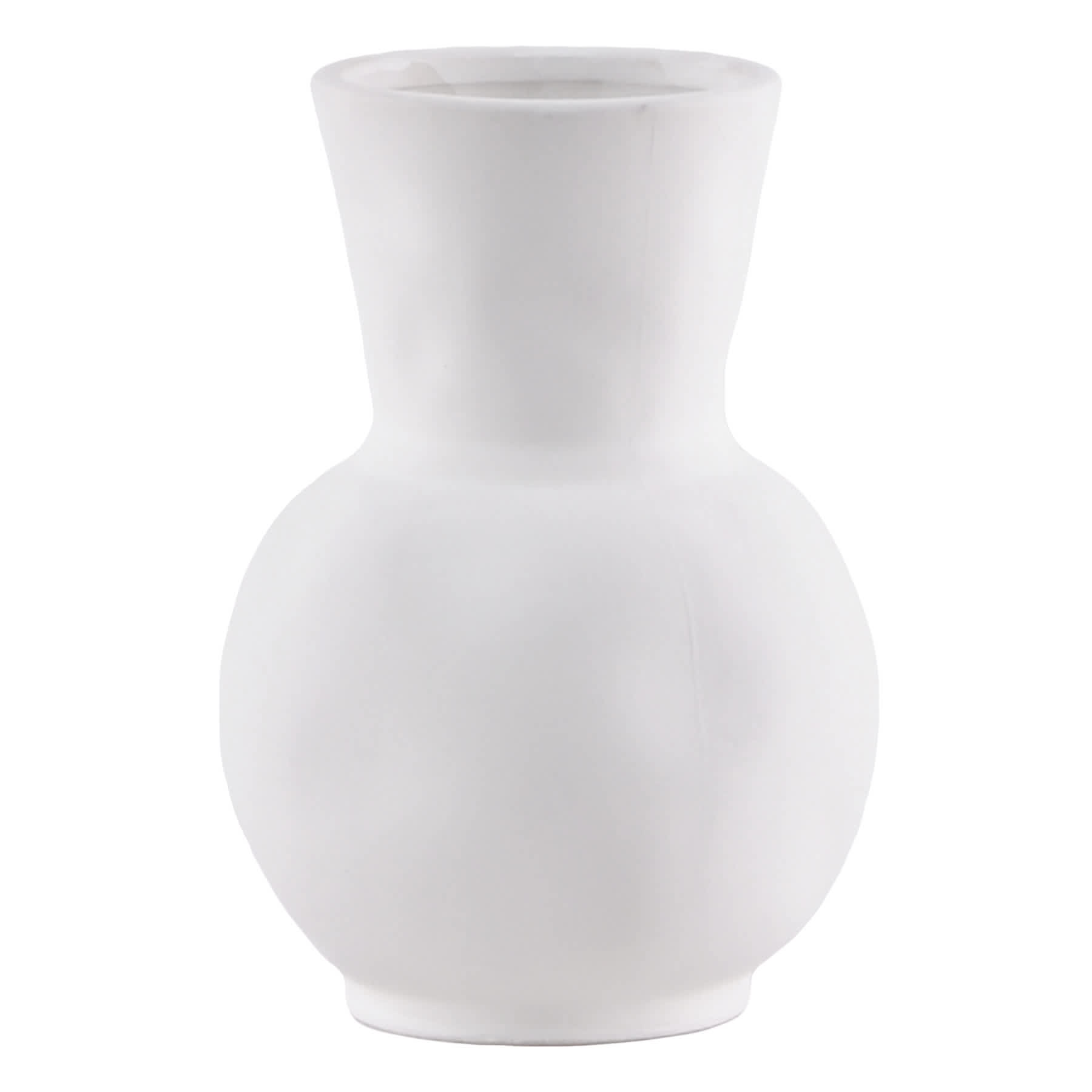 Tracey Boyd White Ceramic Vase, 6"