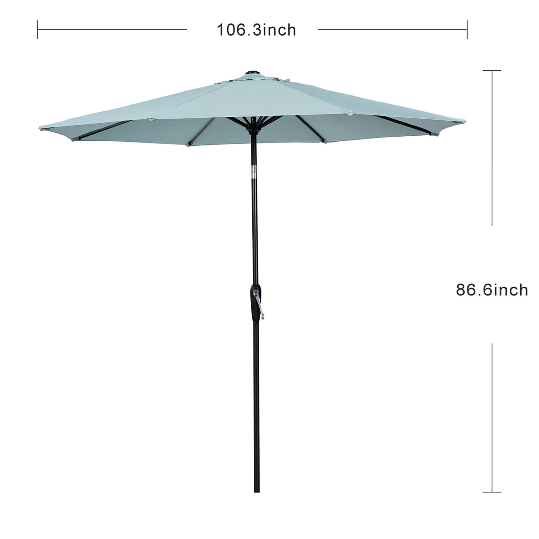 Aquifer Crank & Tilt Round Patio Umbrella, 7.5'
