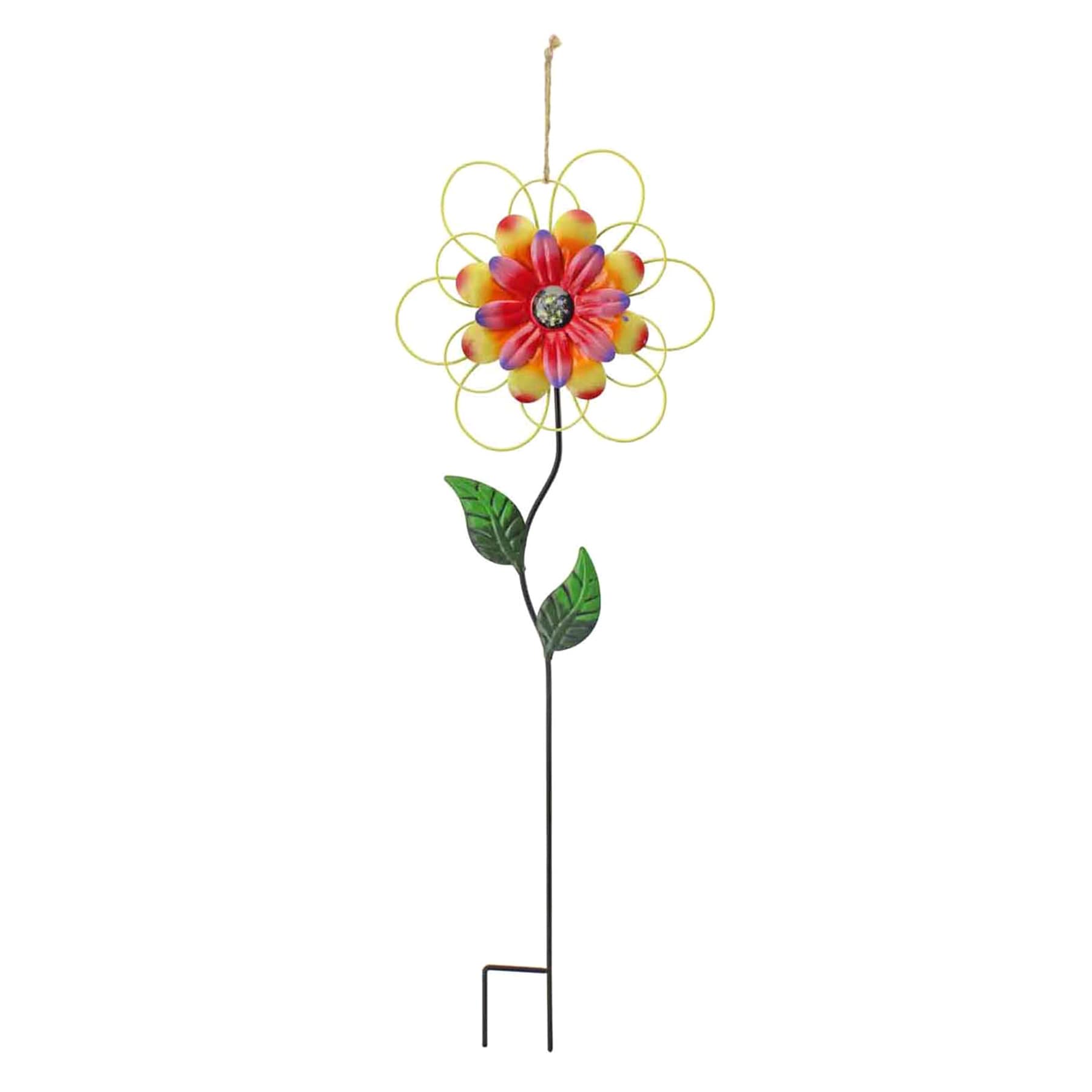 32in Flower Yard Stake- Yellow