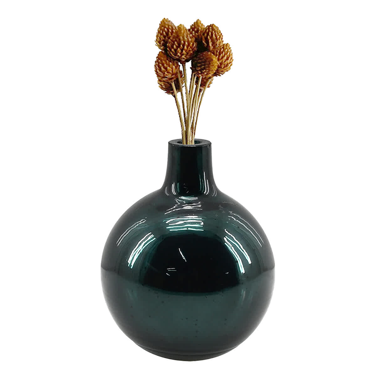 Found & Fable Green Glass Vase, 4"