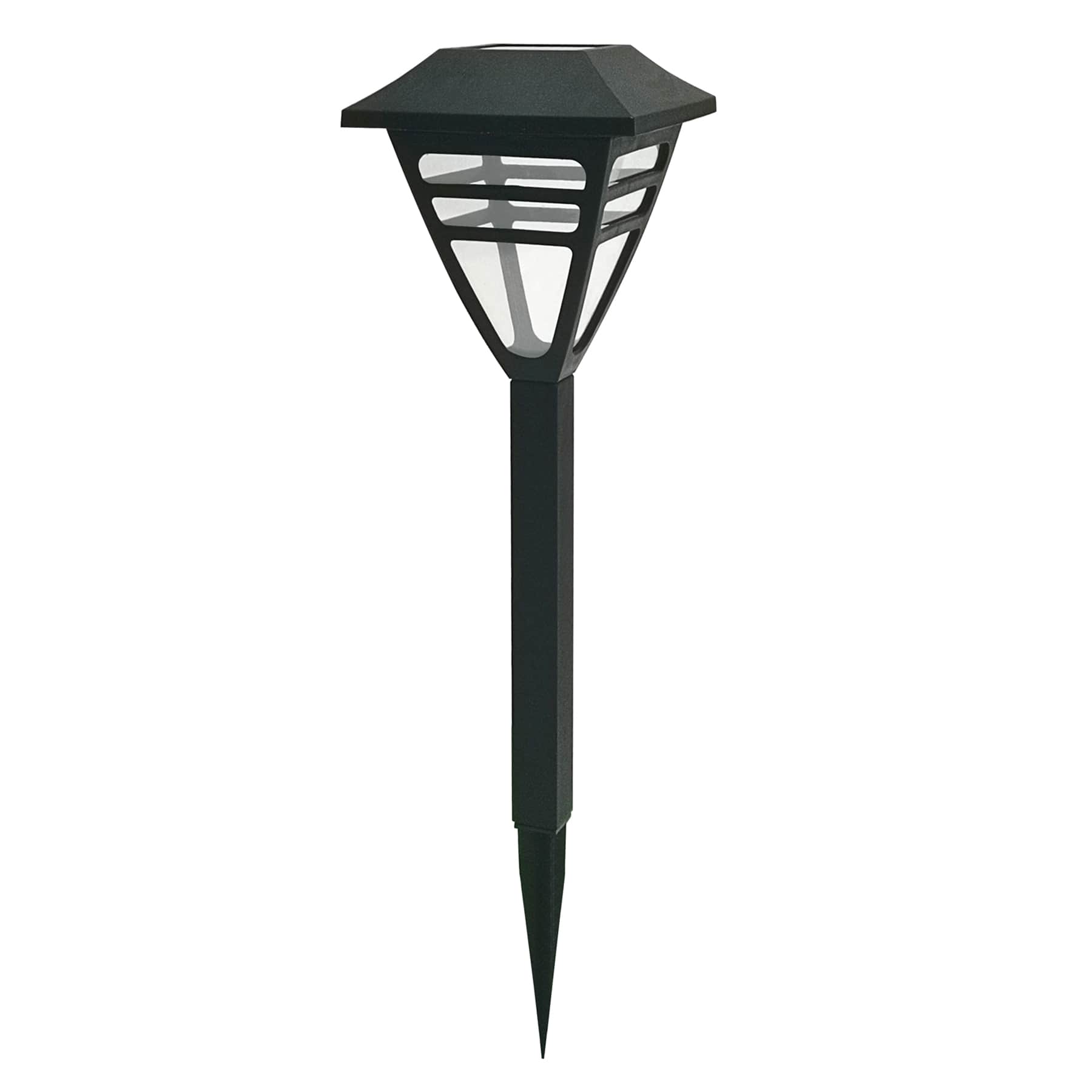 3-Lumen Solar Black Squared Pathway Light