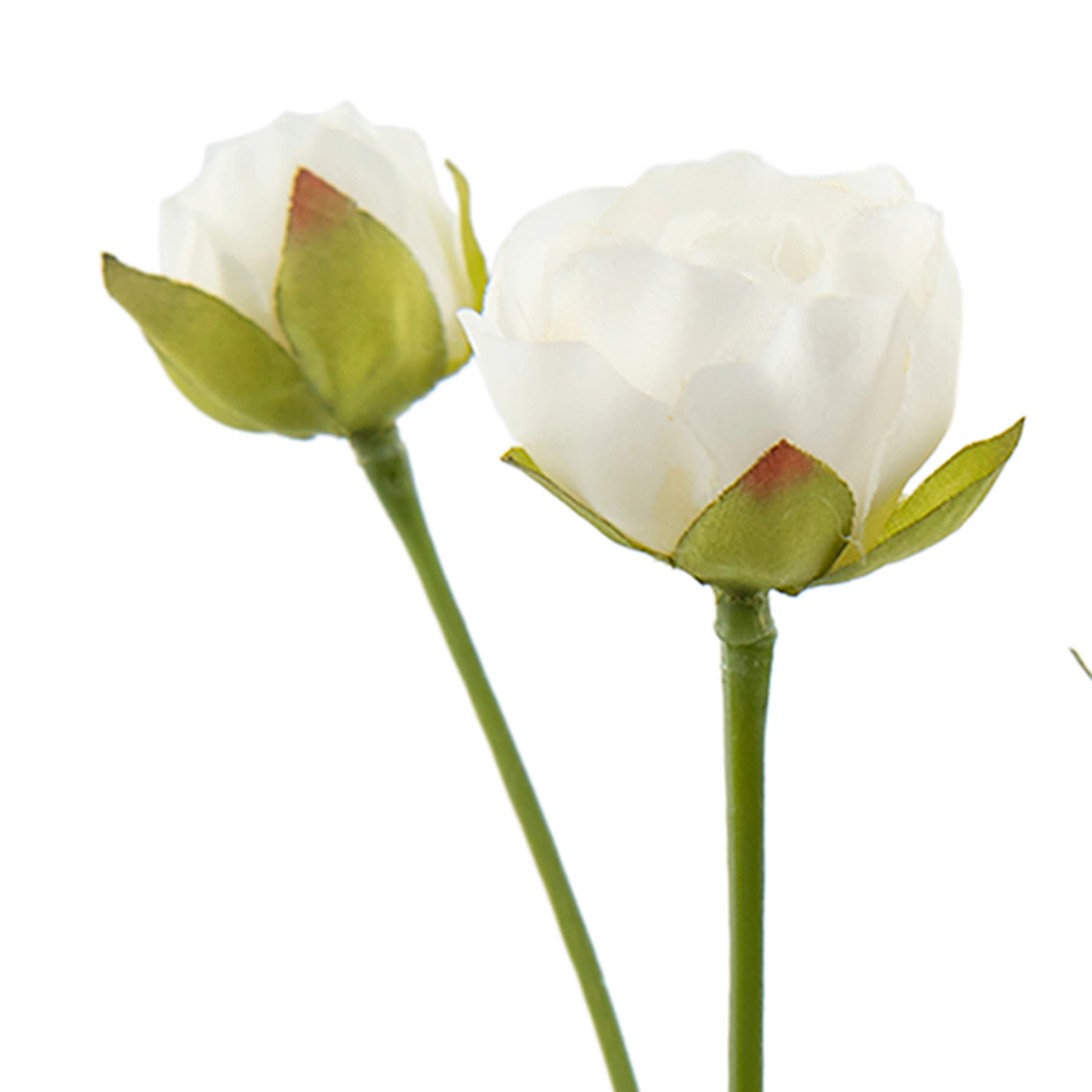Willow Crossley 3-Head White Ranunculus Floral Spray, 12"