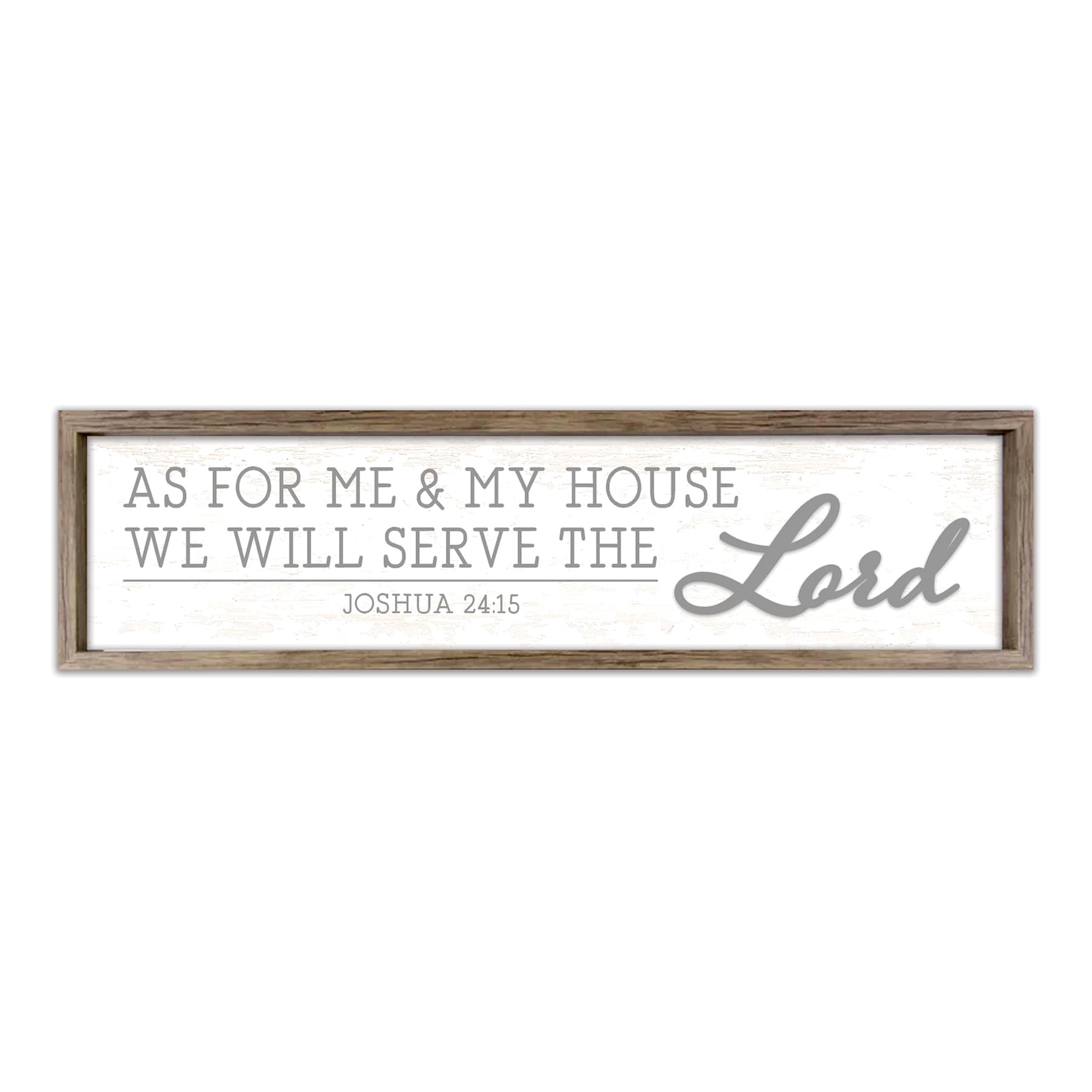 Framed Serve The Lord Wall Sign, 8x30