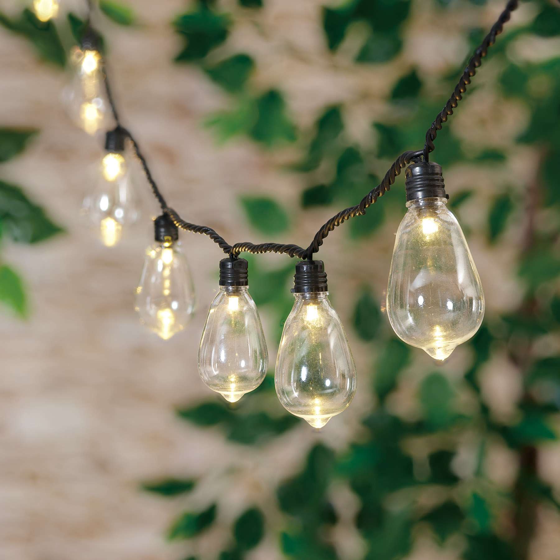 30-Count LED Edison String Lights with Black Wire