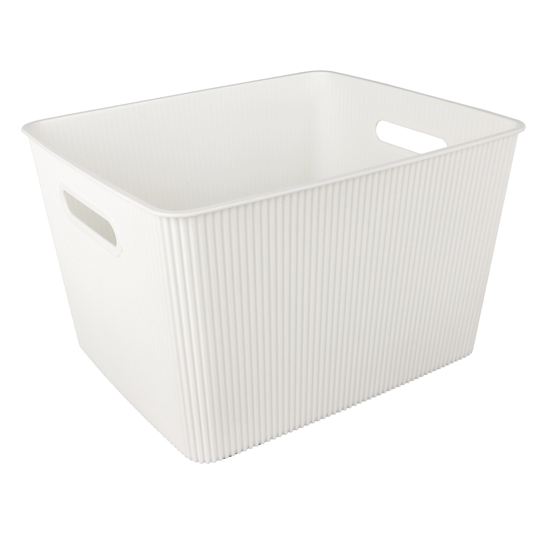 Doric White Storage Basket, Large