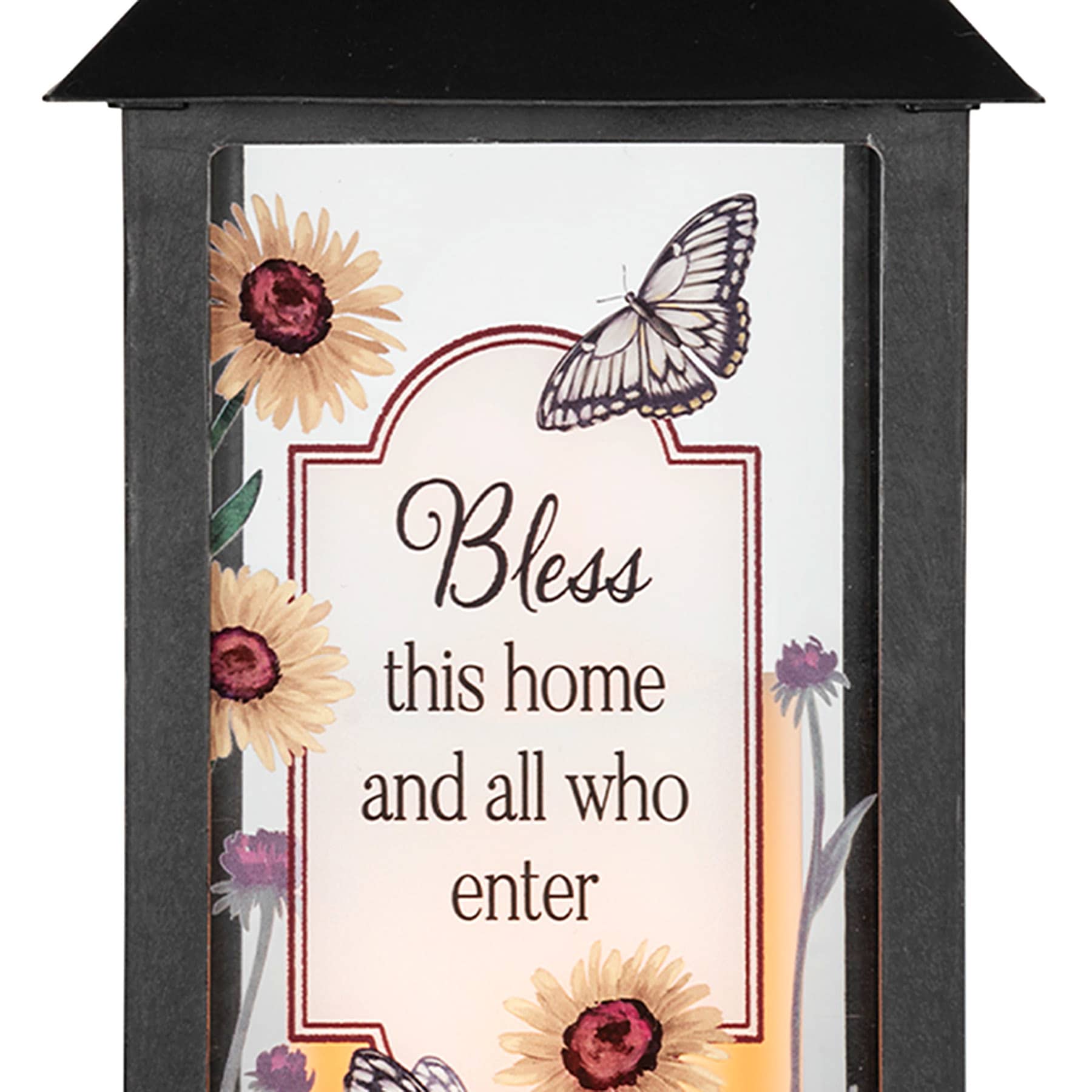 Bless This Home Outdoor Solar Lantern, 13"