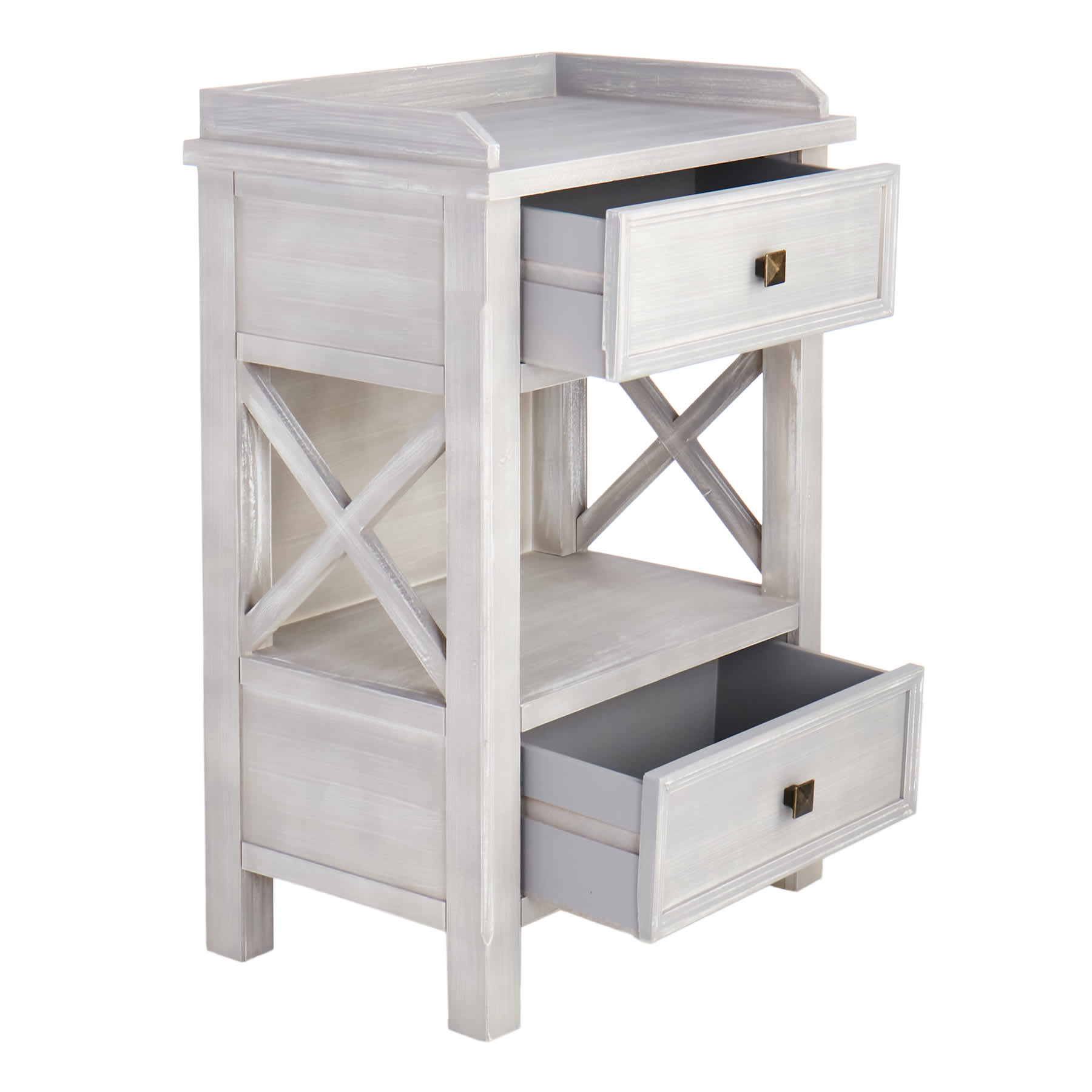 Jane Grey X-Side Wooden Table with USB