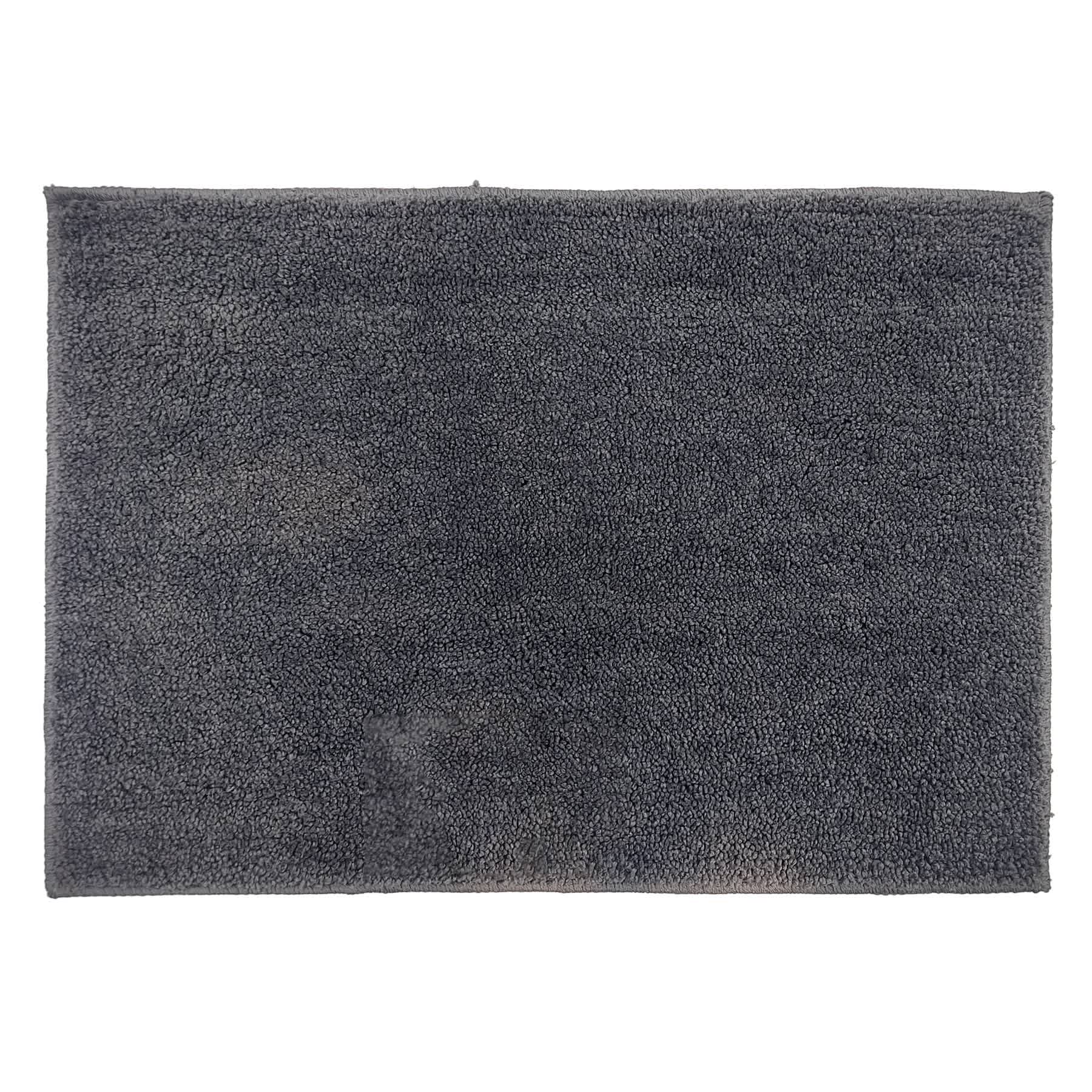 Essential Cut Pile Dark Grey Bath Rug, 17x24