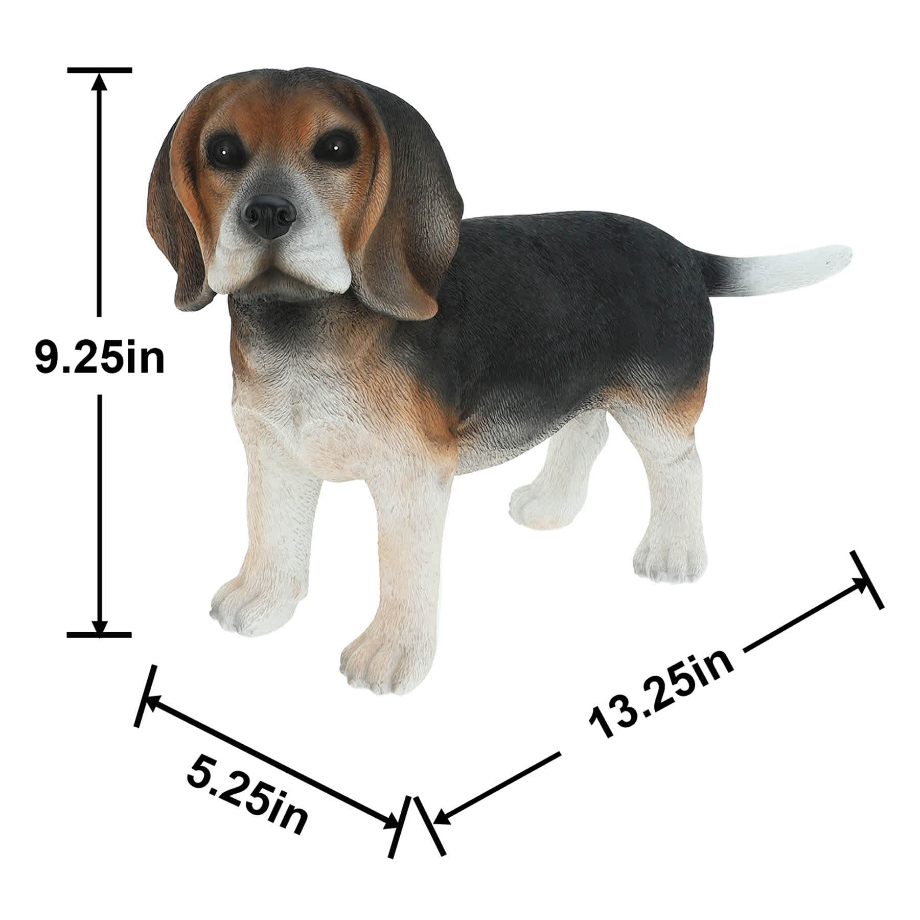 Beagle Outdoor Garden Statue, 13"