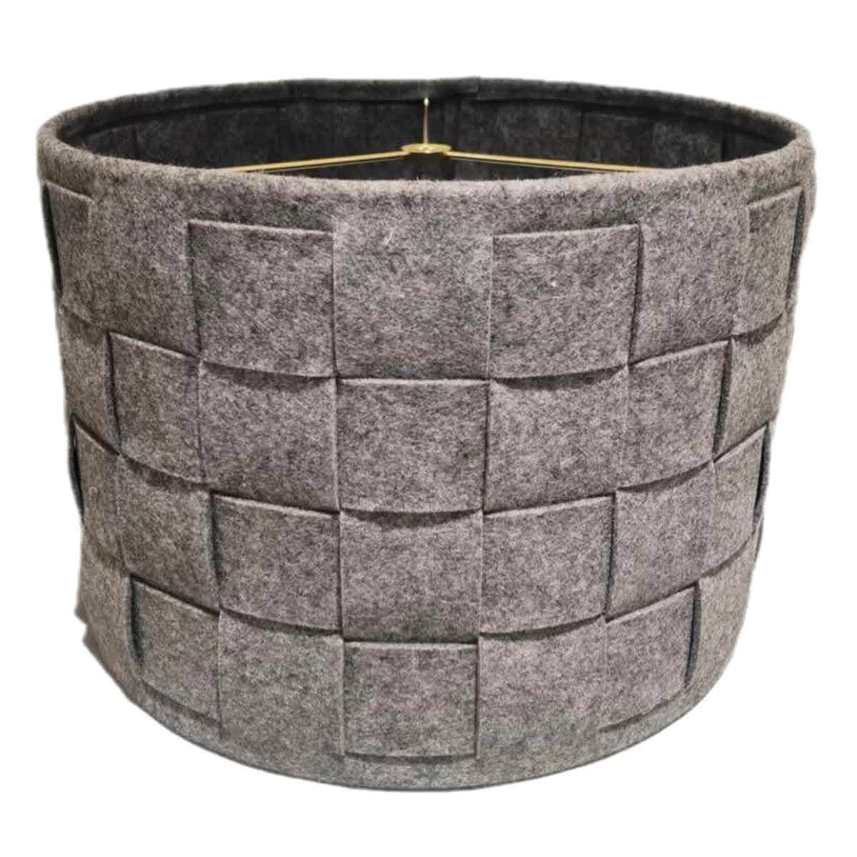 Grey Felt Woven Medium Table Lamp Shade, 14x14x10