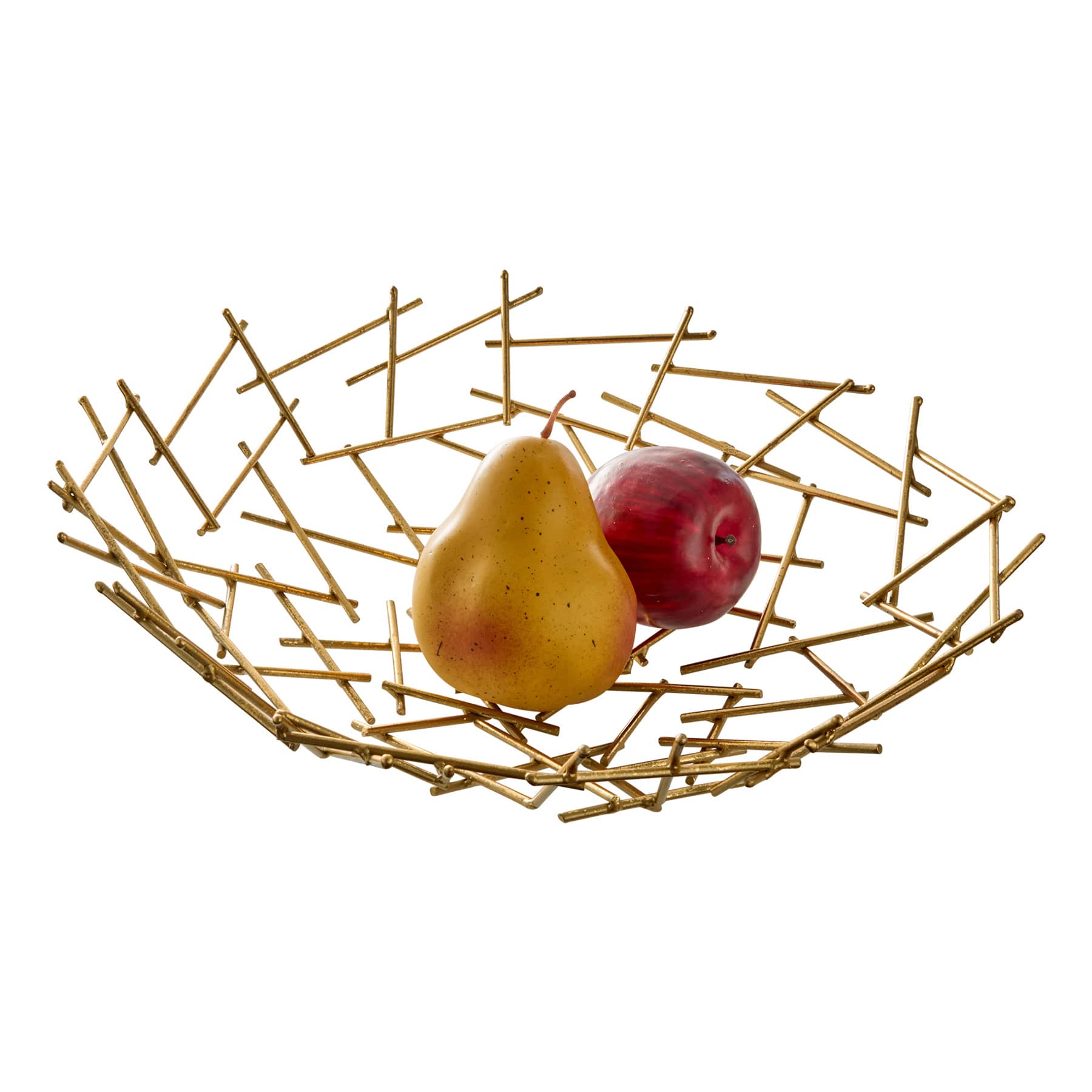 Gold Metal Wire Bowl, 14"