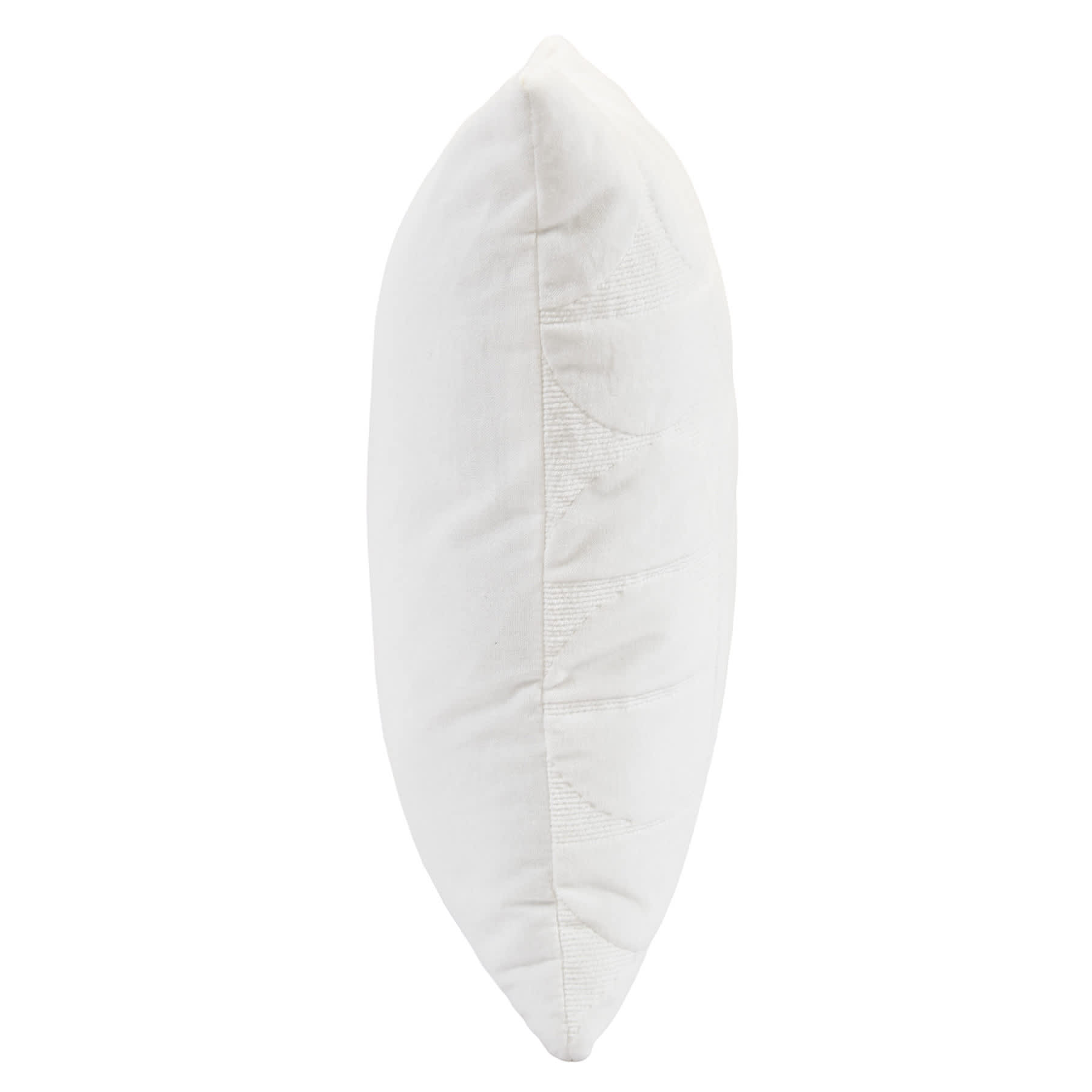 Crosby St. White Geo Quilted Velvet Throw Pillow, 18"