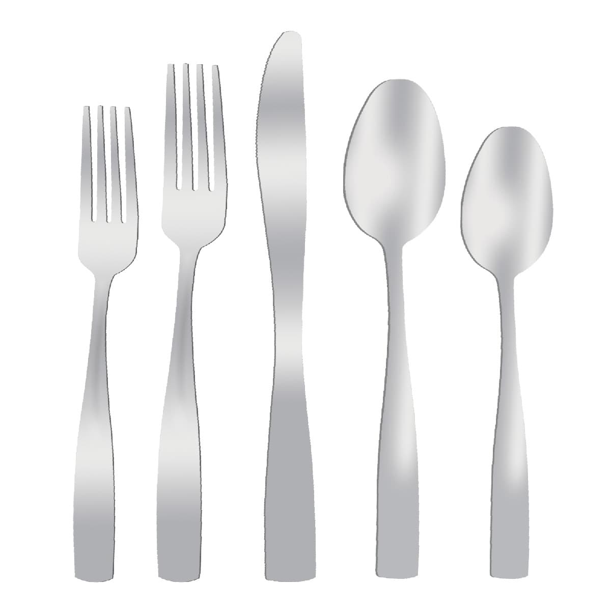 20-Piece Percy Flatware Set, Satin Silver