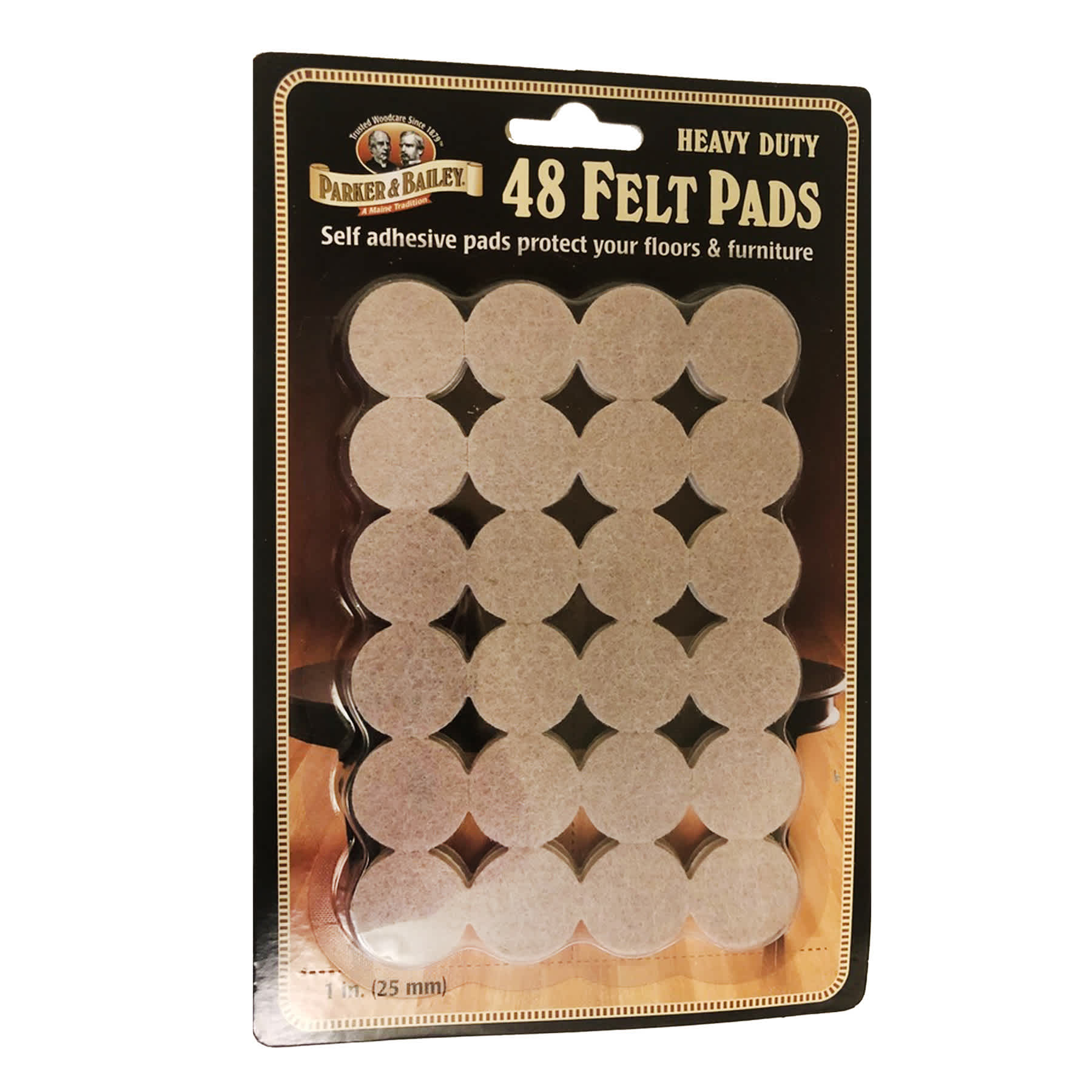 48-Pack Felt Furniture Pads, 1"