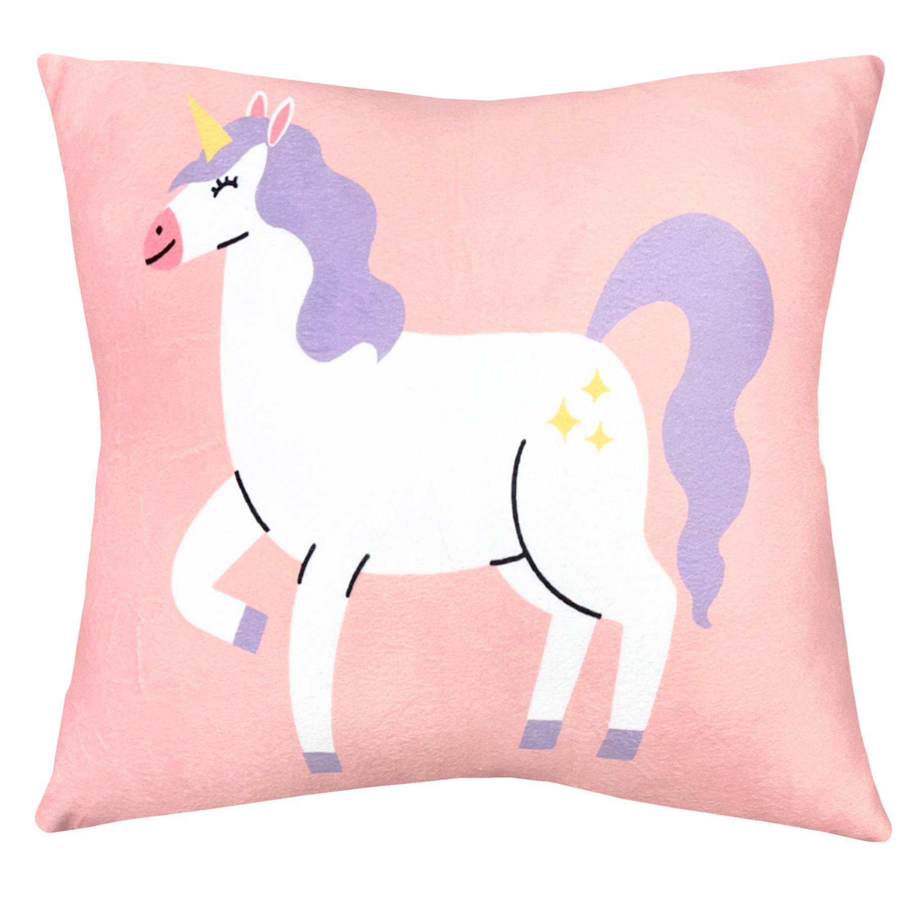 Tiny Dreamers 2-Pack Unicorn & Galaxy Throw Pillows, 14"