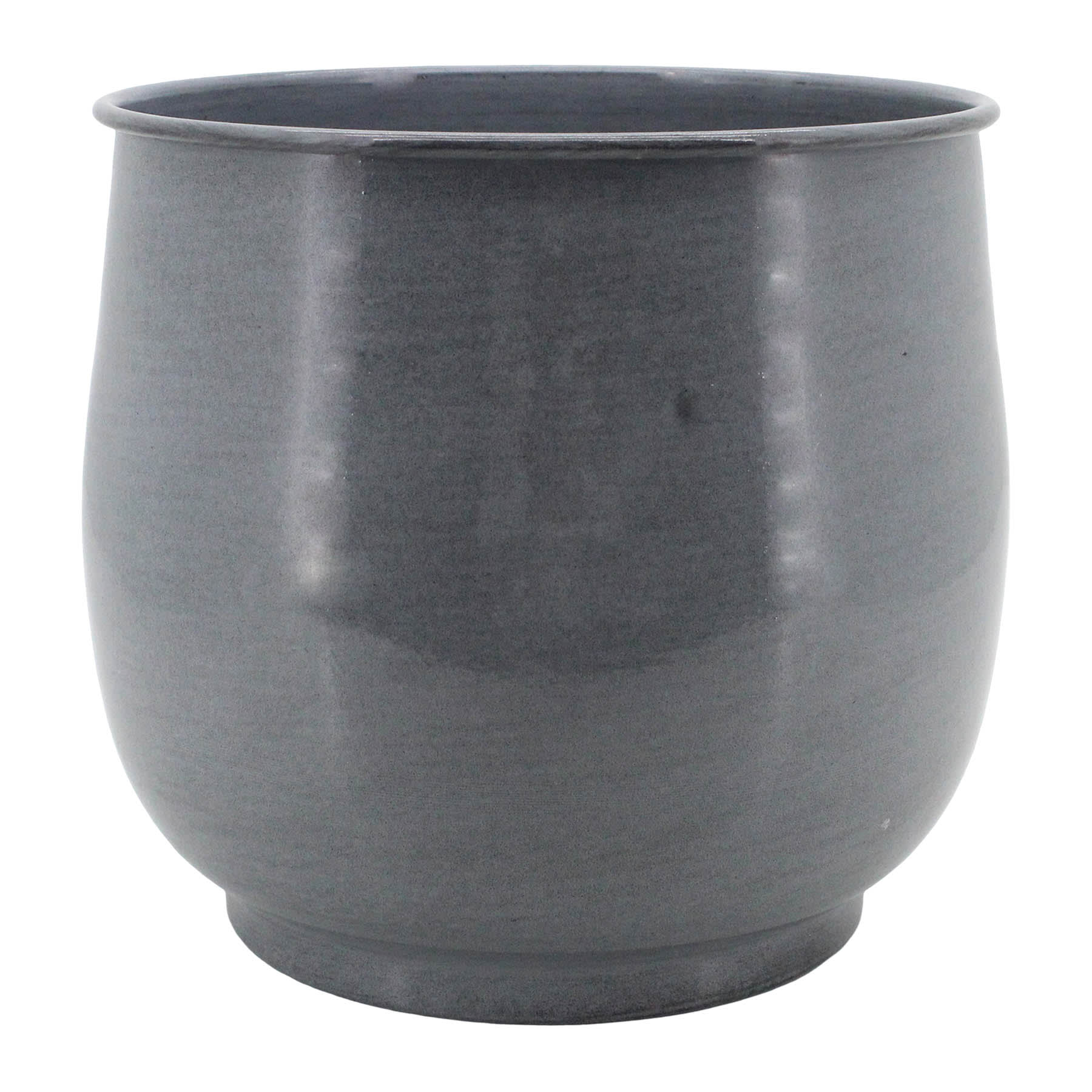 Blue Round Metal Planter, Large