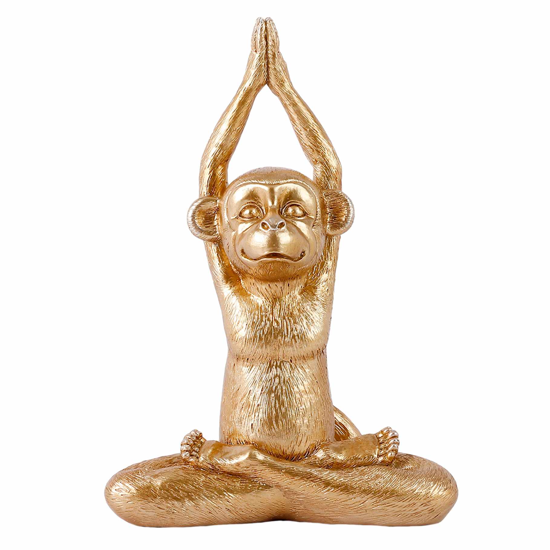 Metallic Monkey in Lotus Pose, 7"