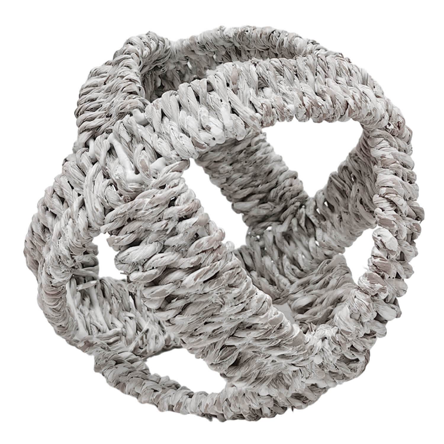 Ty Pennington White Seagrass Modern Orb, 5"