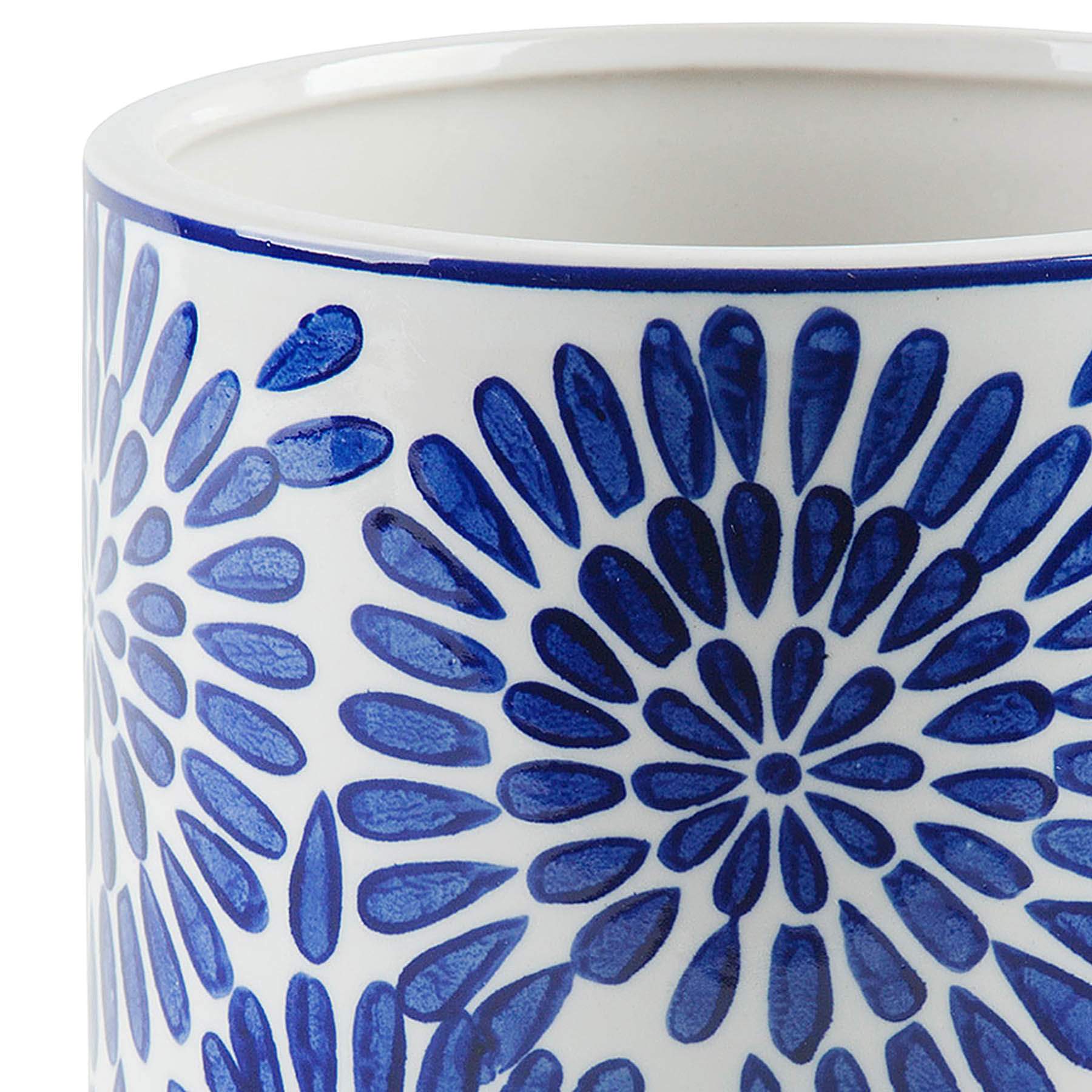 Blue & White Design Kitchen Utensil Holder
