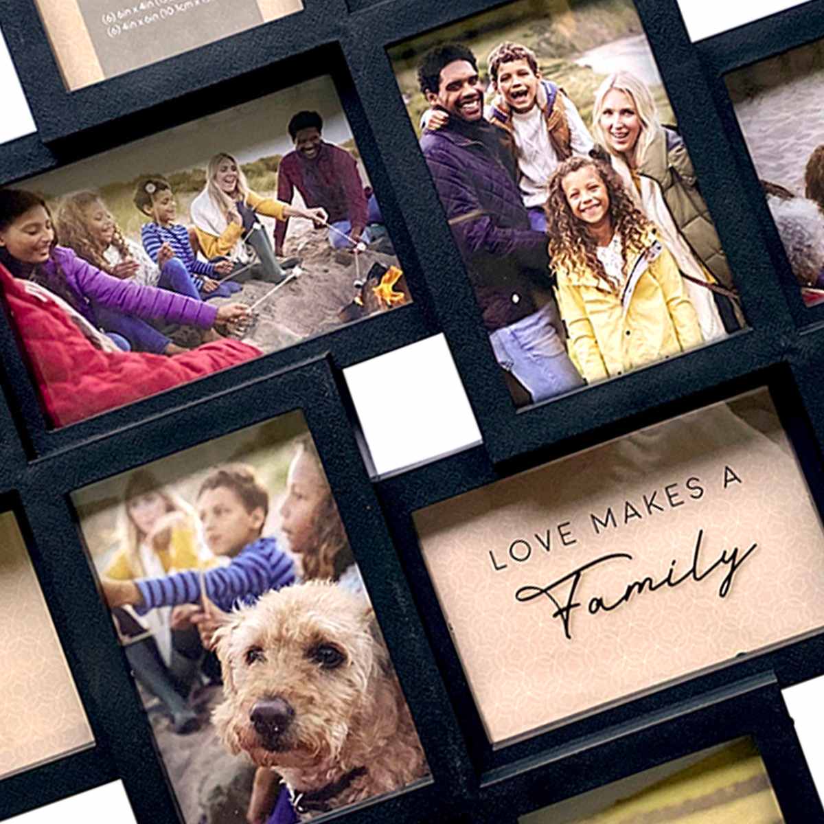 12-Opening Black Collage Wall Frame, 24"