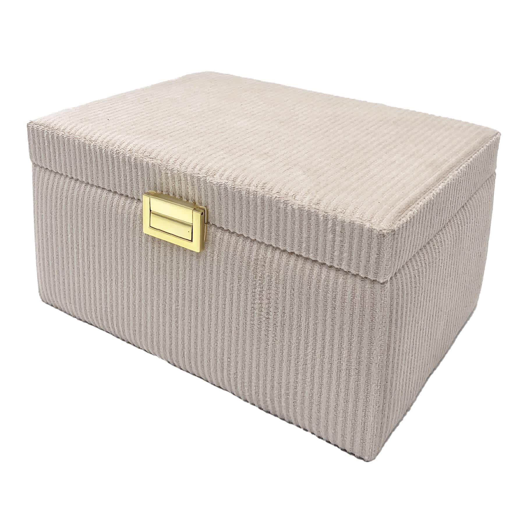 Providence Beige Velvet Box, 9x7