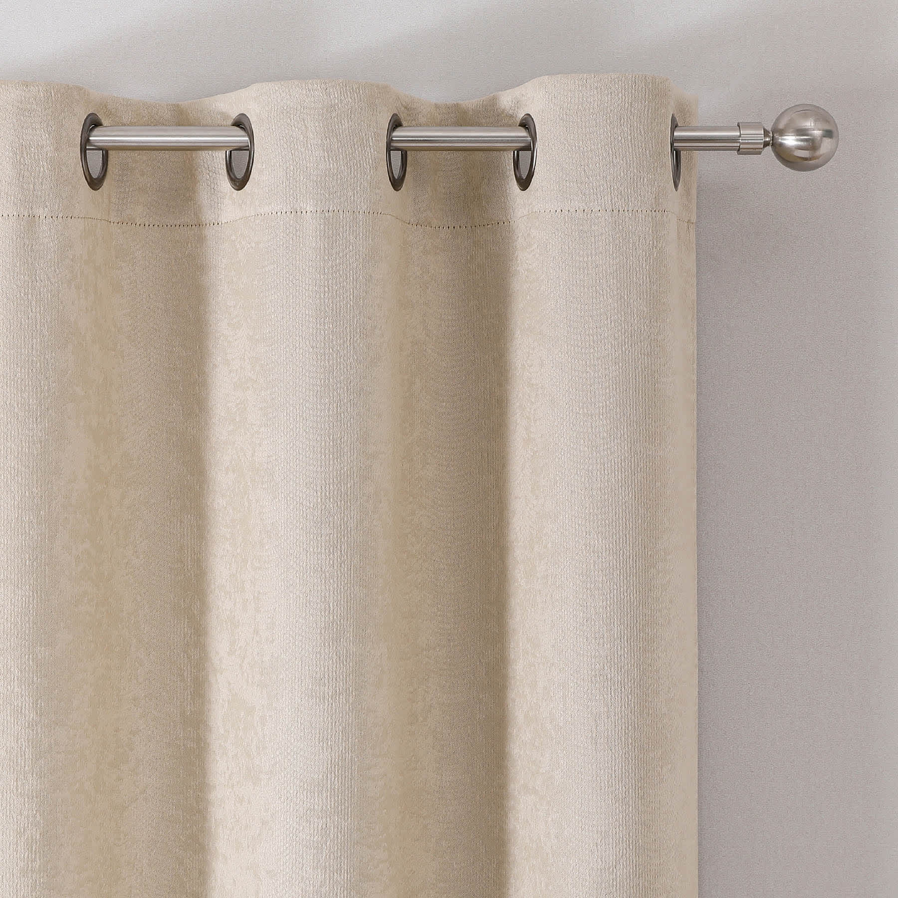 2-Pack Barnes Beige Blackout Grommet Curtain Panels, 84"