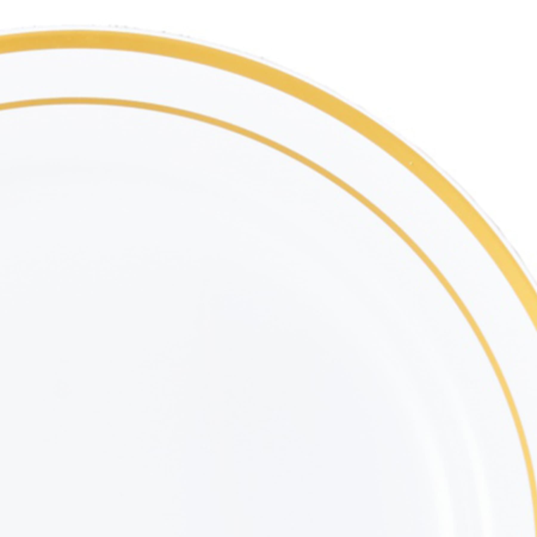 Set of 10 Gold Rim Salad Plates