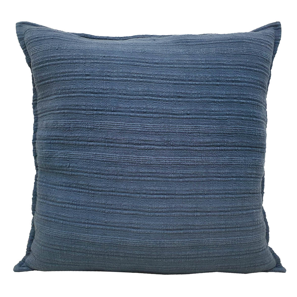 Honeybloom Blue Striped Slub Euro Throw Pillow, 24"