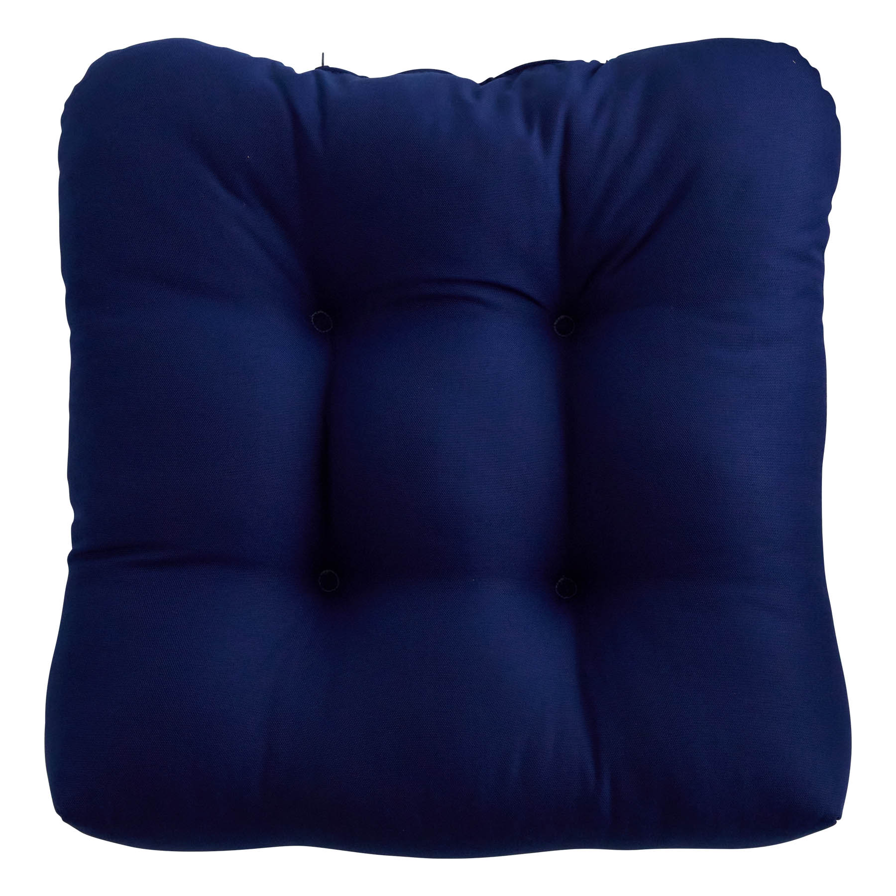 Navy Blue Canvas Outdoor Wicker Seat Cushion