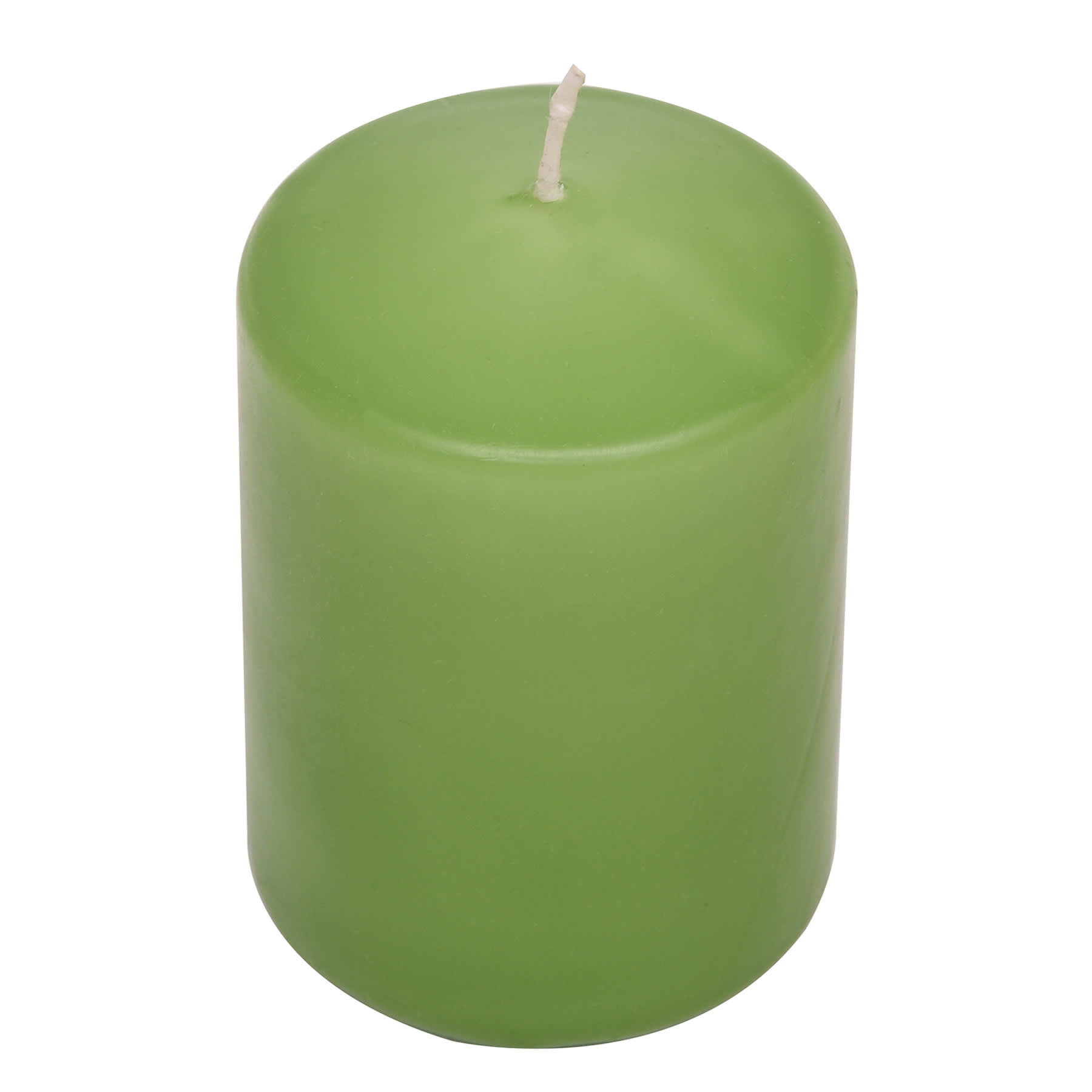 Green Unscented Overdip Pillar Candle, 3x4
